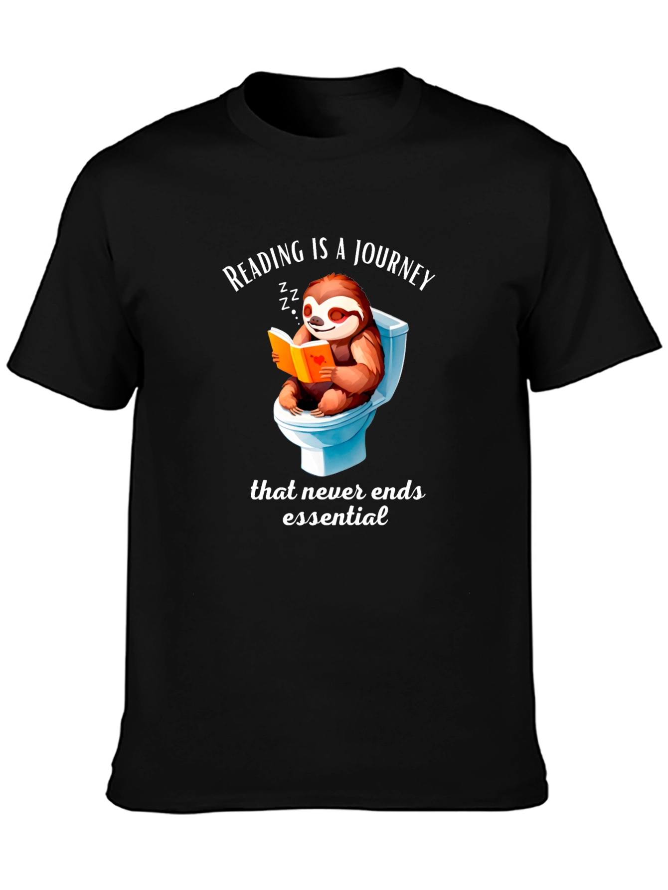Funny Sloth Reading T-Shirt