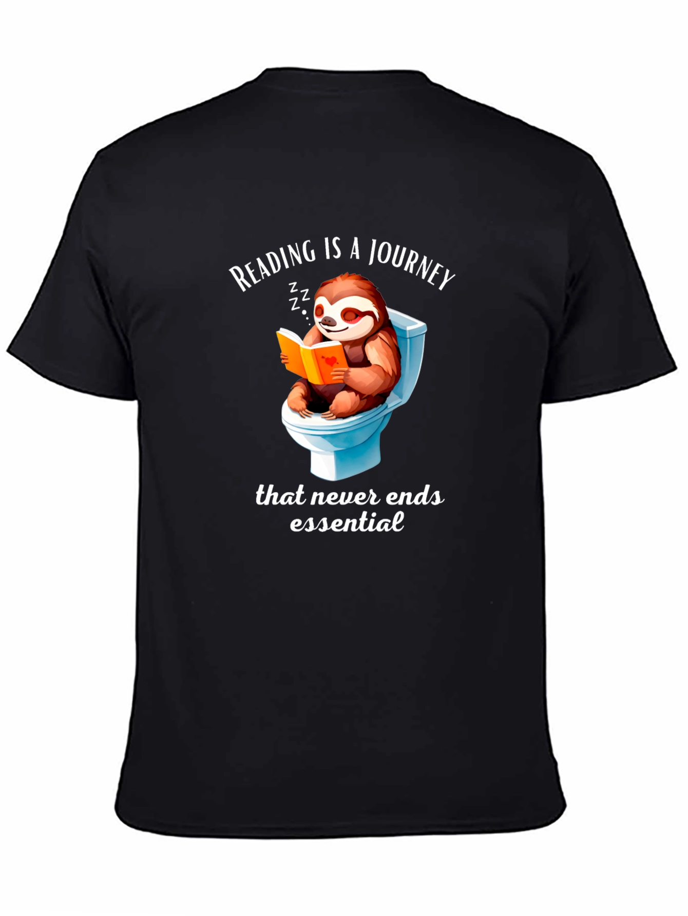 Funny Sloth Reading T-Shirt