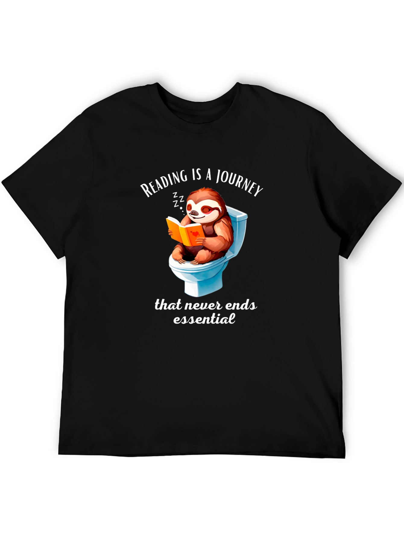 Funny Sloth Reading T-Shirt
