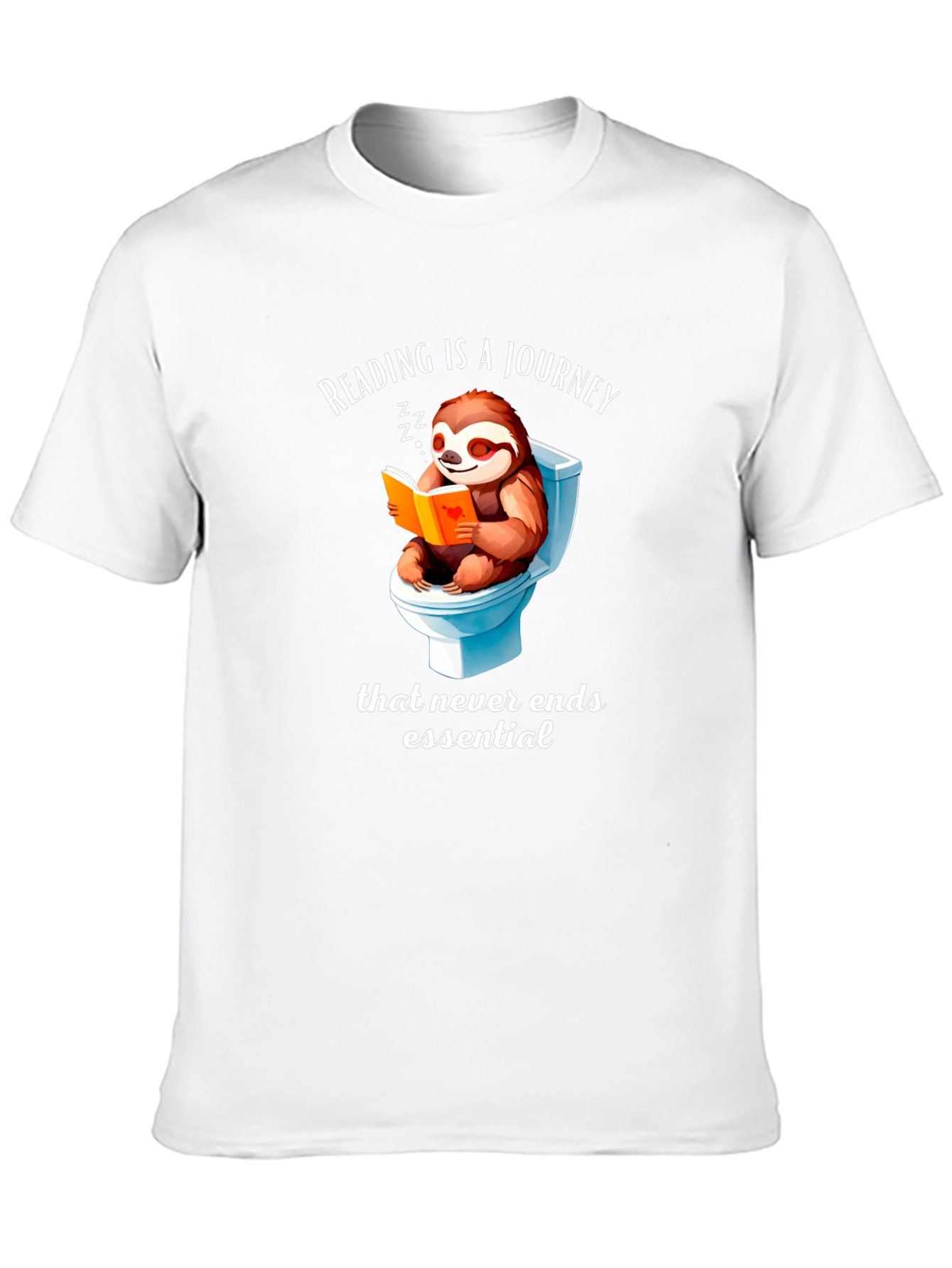 Funny Sloth Reading T-Shirt