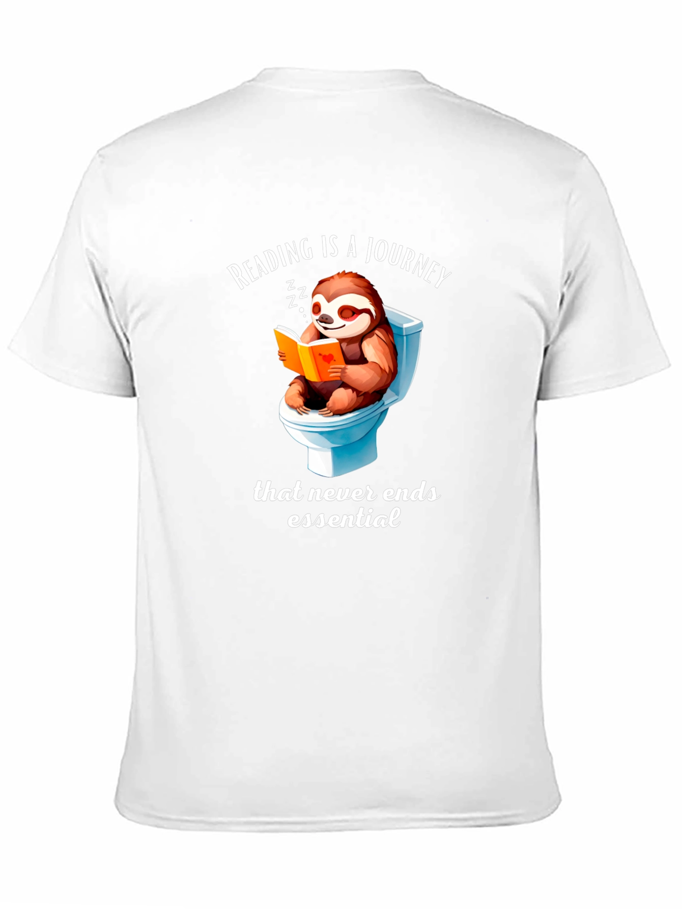 Funny Sloth Reading T-Shirt