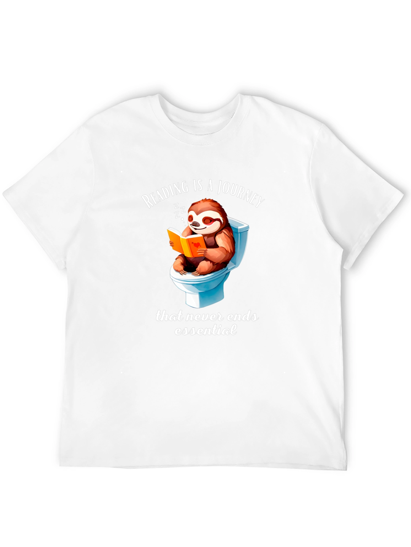 Funny Sloth Reading T-Shirt