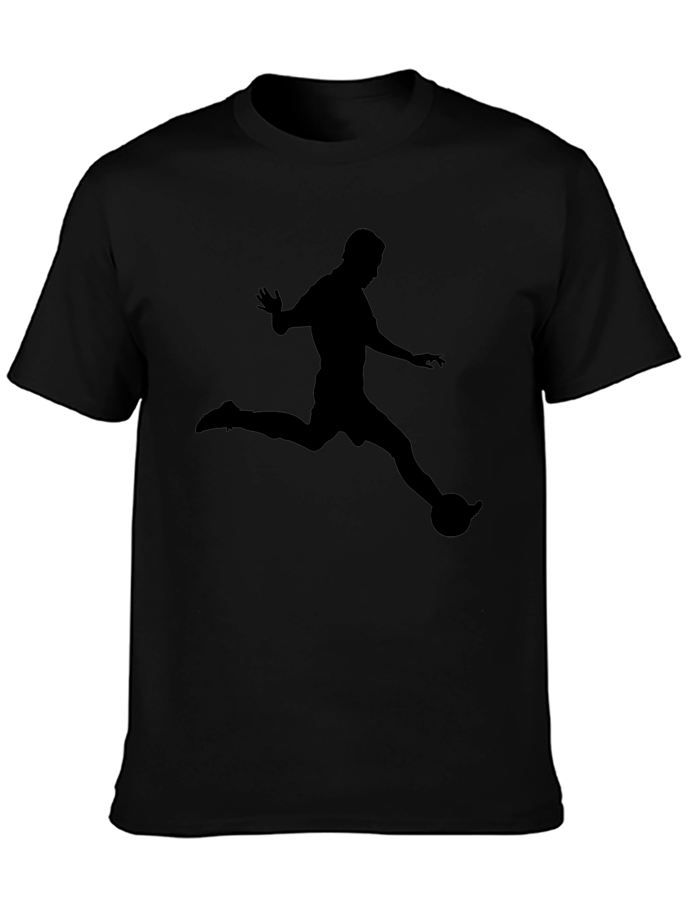 Mens Black Soccer Kick Graphic Tee