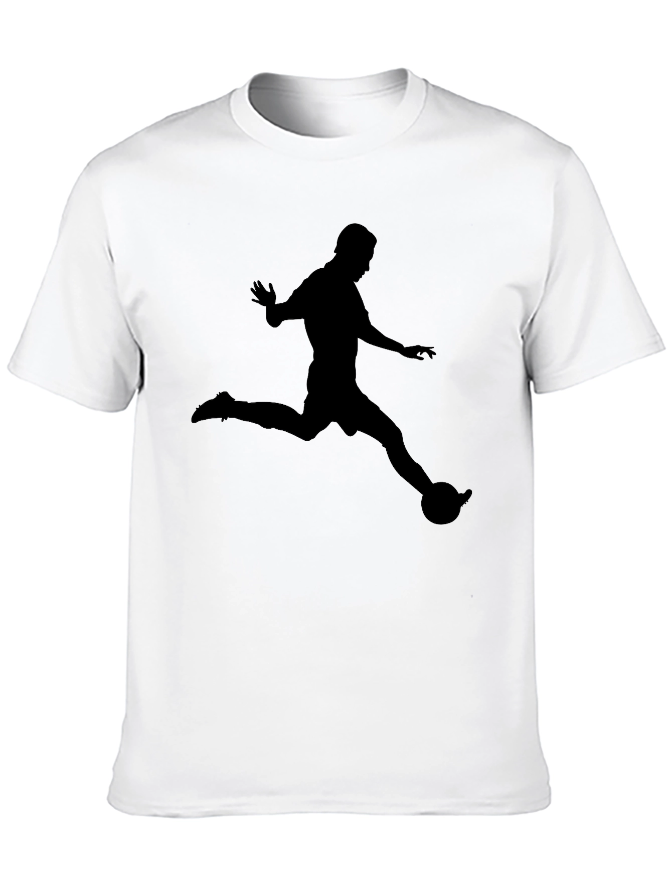 Mens Black Soccer Kick Graphic Tee