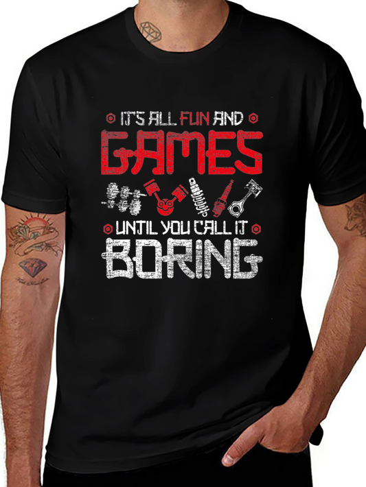 Fun and Games Boring T-Shirt - Black