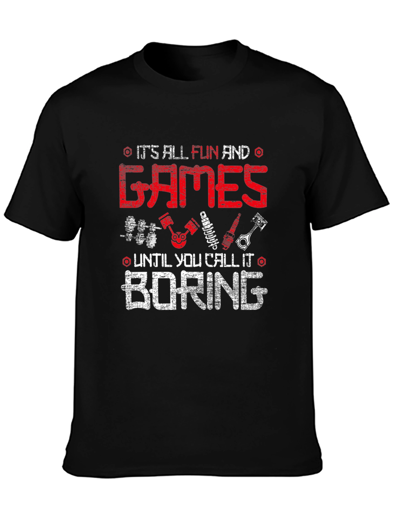 Fun and Games Boring T-Shirt - Black
