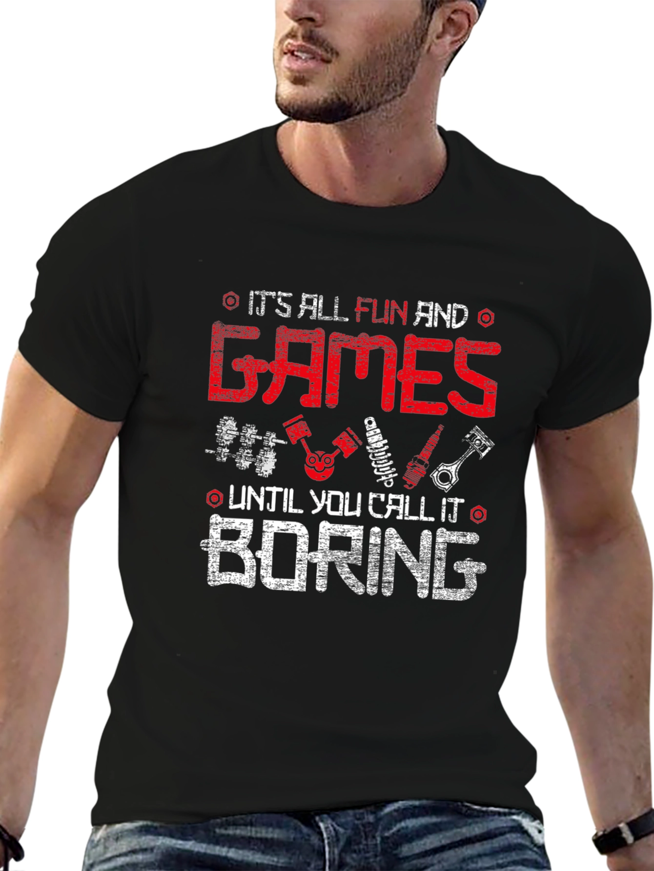 Fun and Games Boring T-Shirt - Black