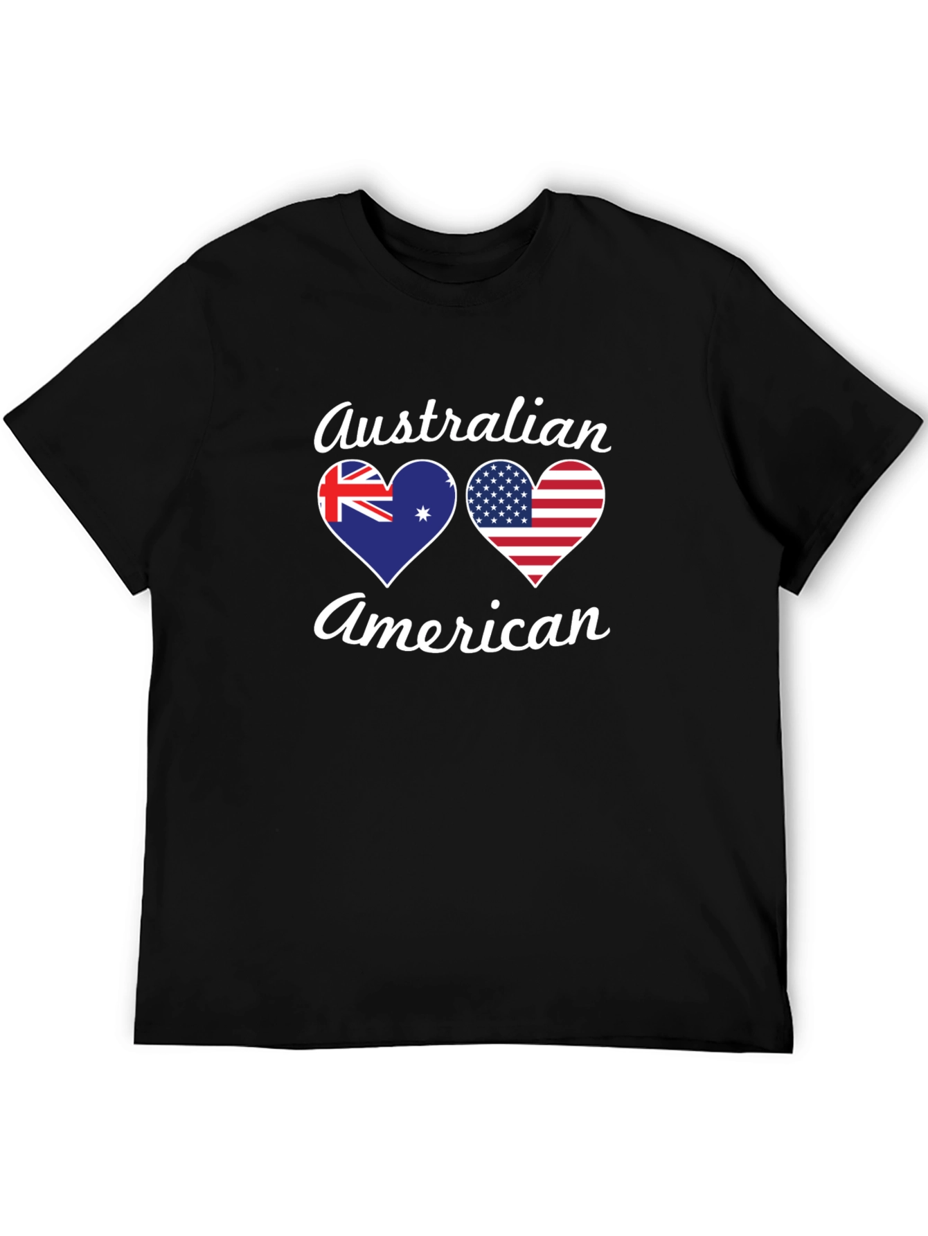 Australian American Flag Heart T-Shirt