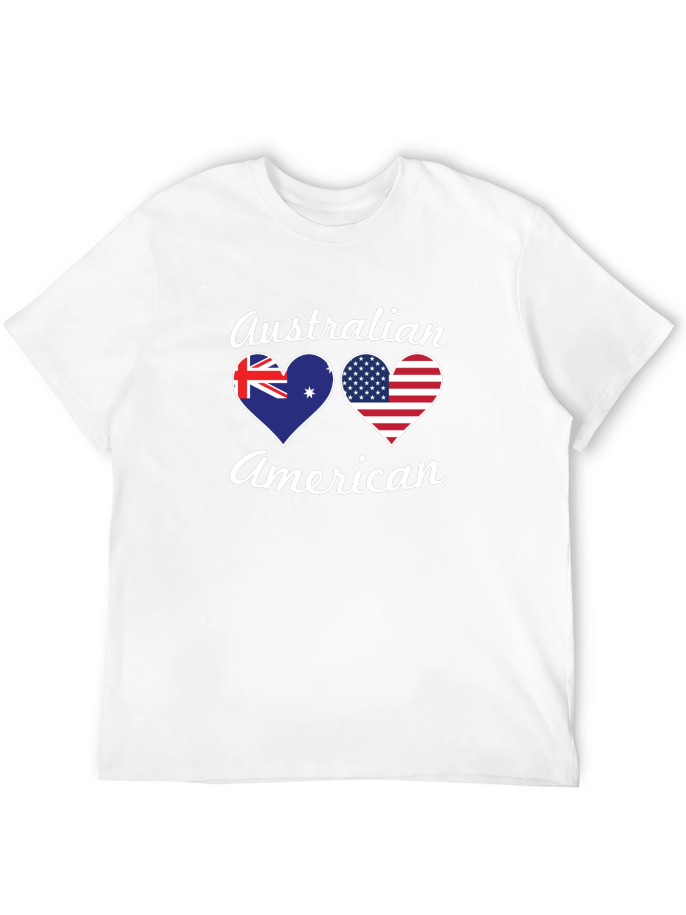 Australian American Flag Heart T-Shirt