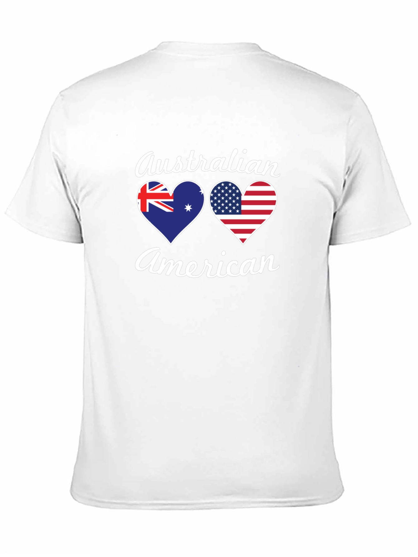 Australian American Flag Heart T-Shirt