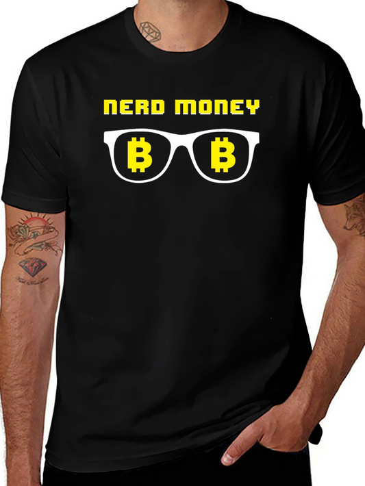 Nerd Money Bitcoin T-Shirt - Crypto Geek Apparel