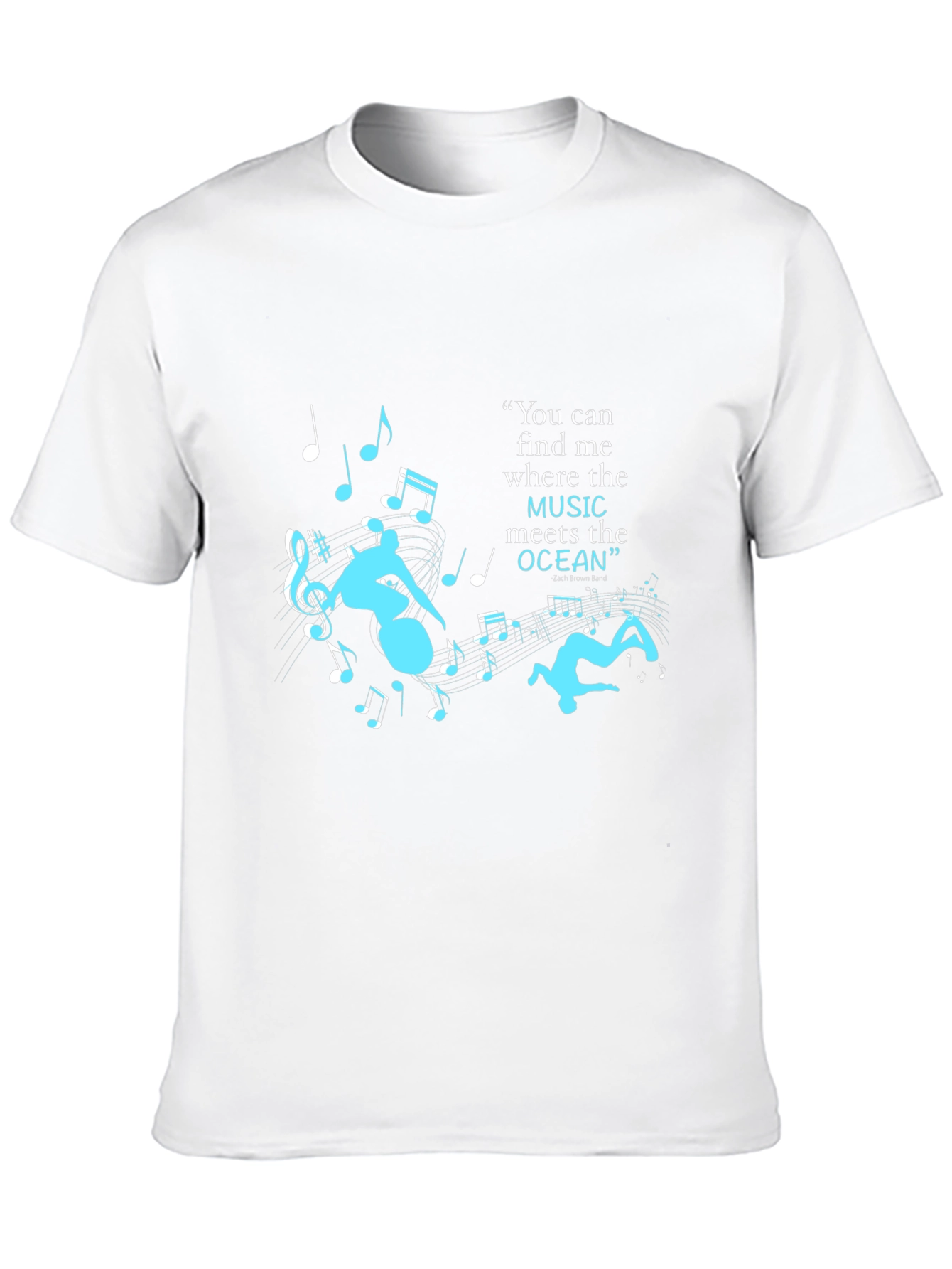 Music Meets the Ocean Graphic Tee - Black