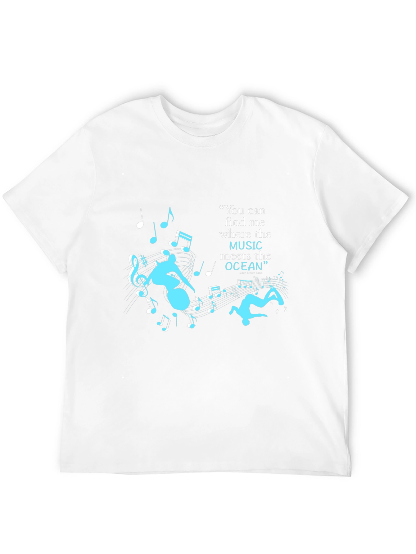 Music Meets the Ocean Graphic Tee - Black
