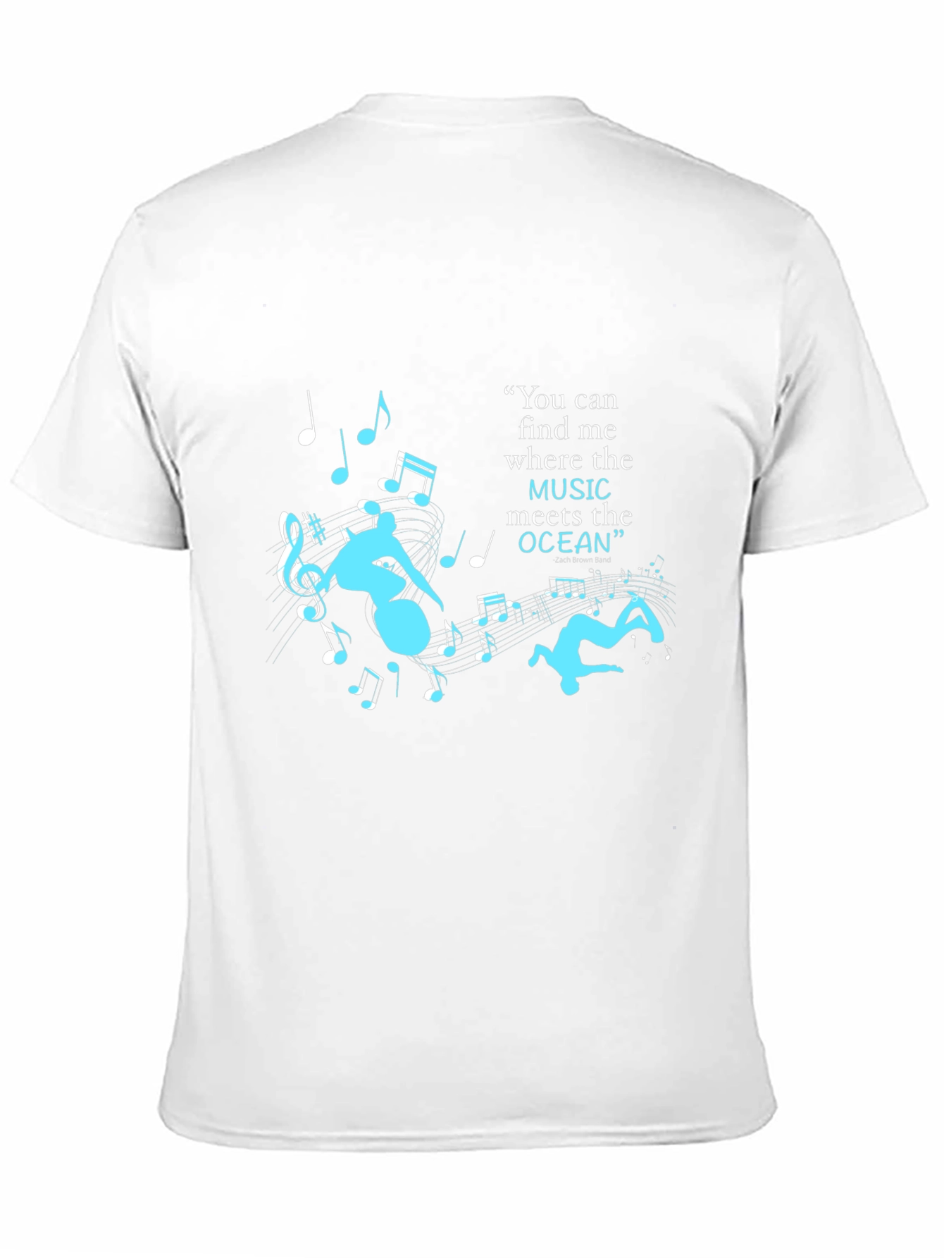 Music Meets the Ocean Graphic Tee - Black