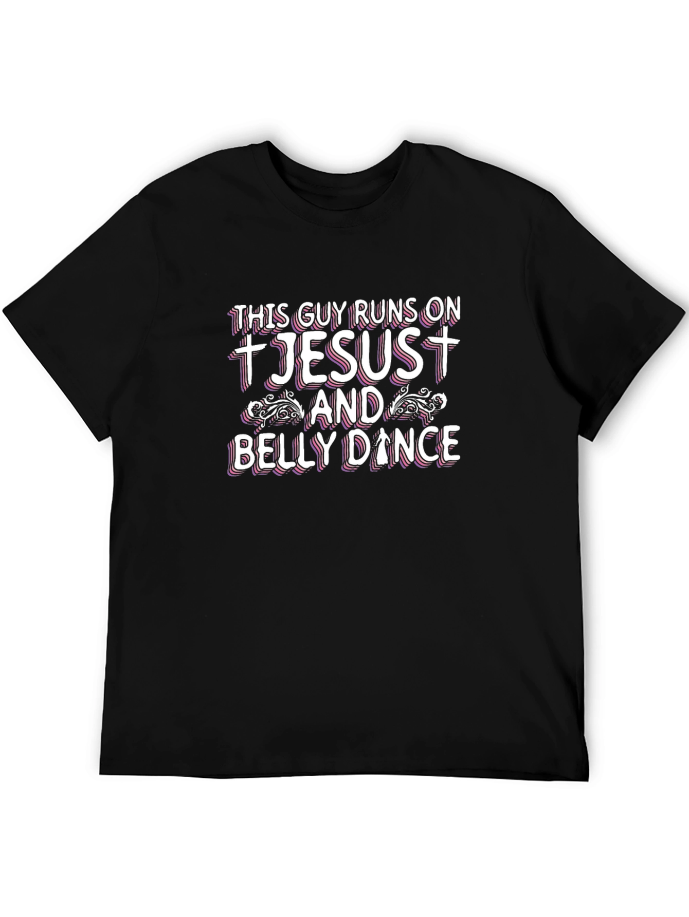 Jesus and Belly Dance Black Graphic Tee