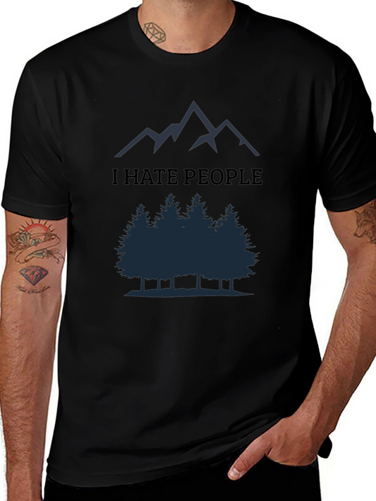 I Hate People T-Shirt - Mountain & Tree Graphic Tee