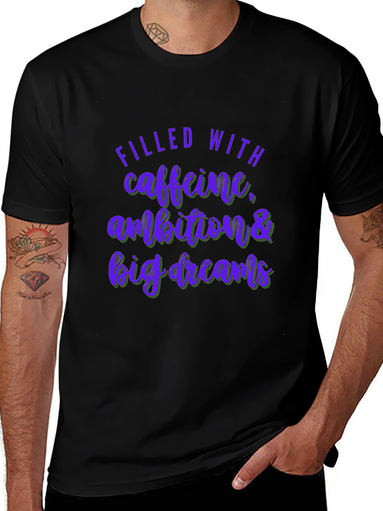 Caffeine Ambition Dreams Graphic T-Shirt