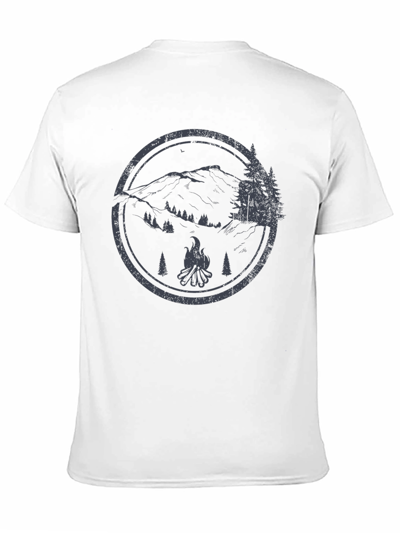 Mens Camping Graphic T-Shirt - Black