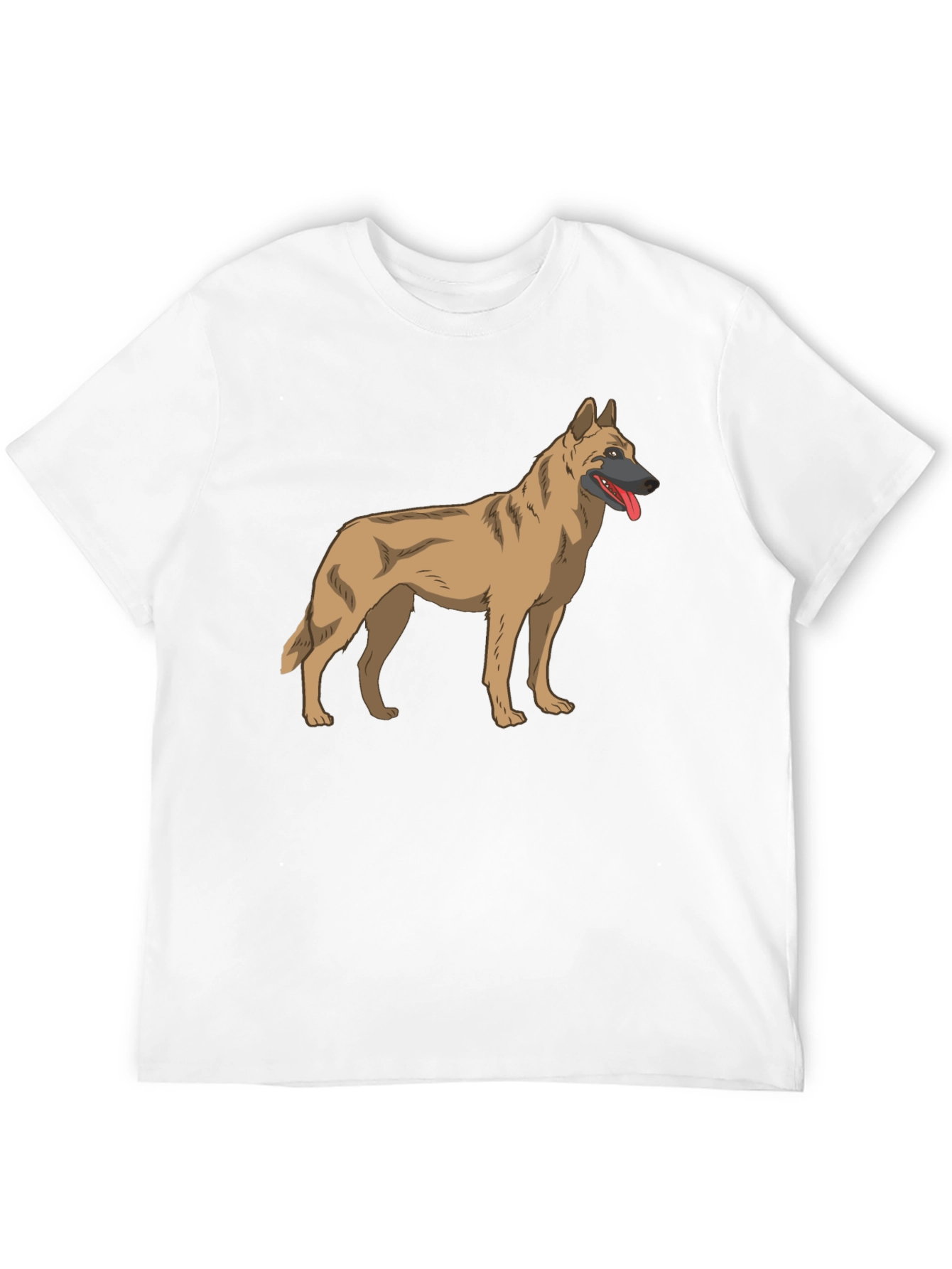 Malinois Dog Graphic Tee - Black Cotton T-Shirt