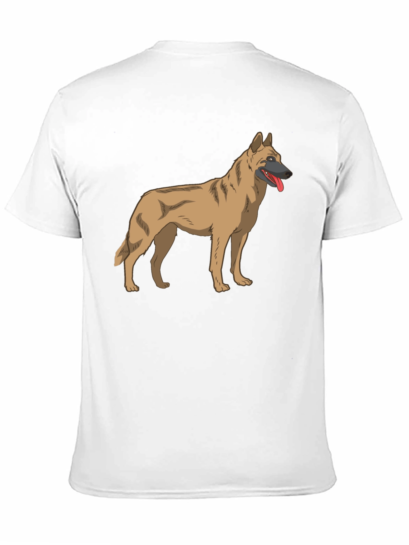 Malinois Dog Graphic Tee - Black Cotton T-Shirt