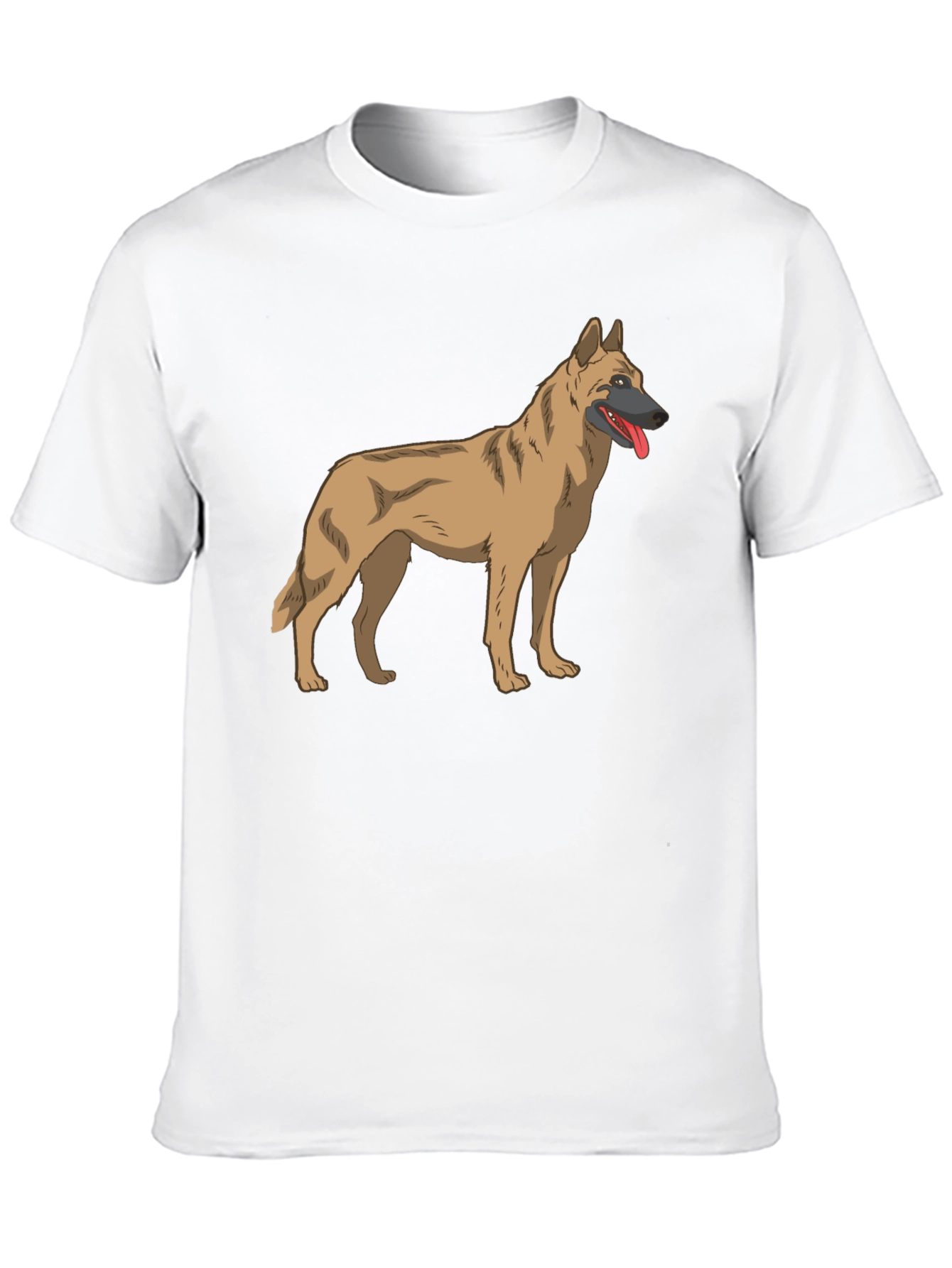 Malinois Dog Graphic Tee - Black Cotton T-Shirt