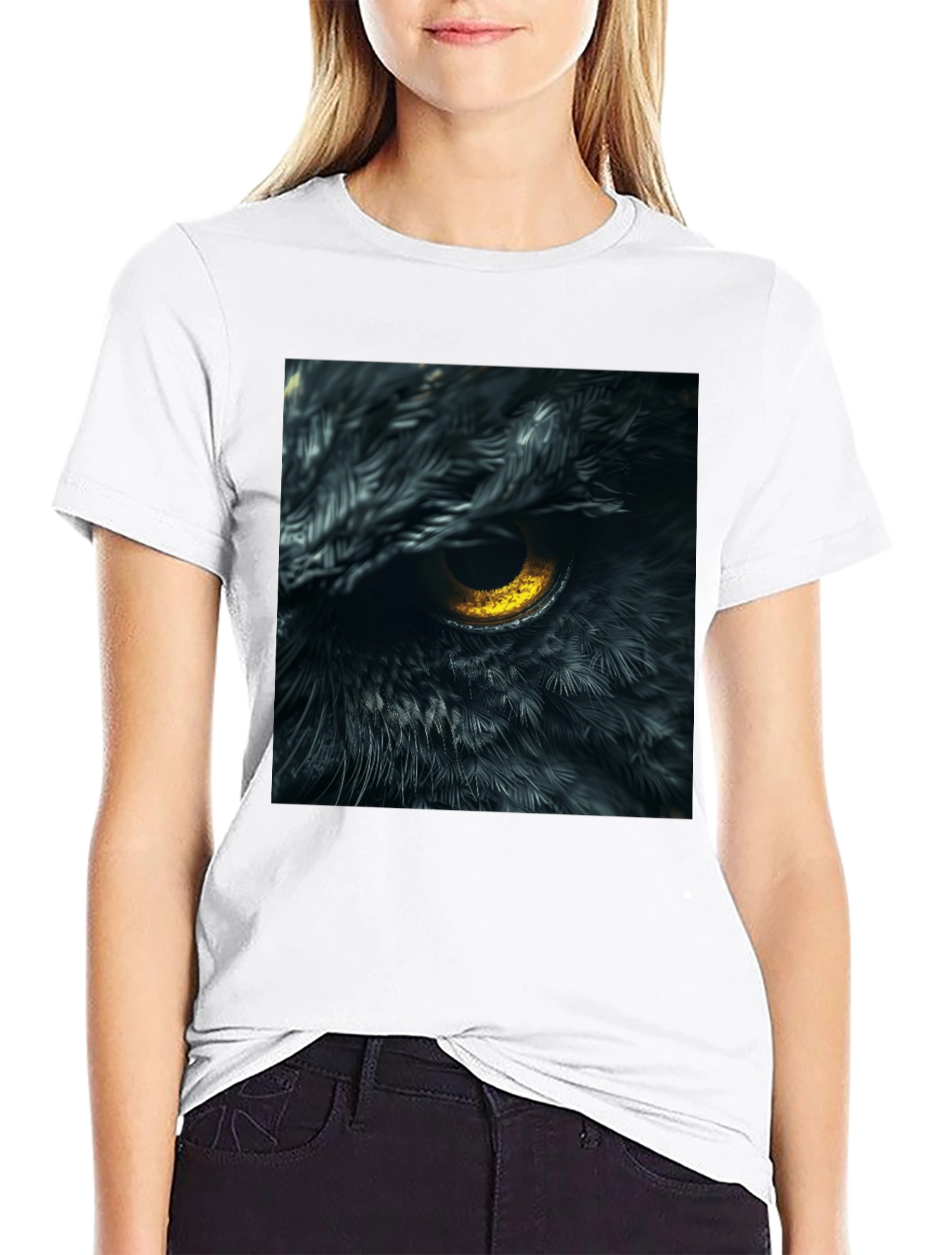 Owl Eye Graphic Tee - Mens Black T-Shirt