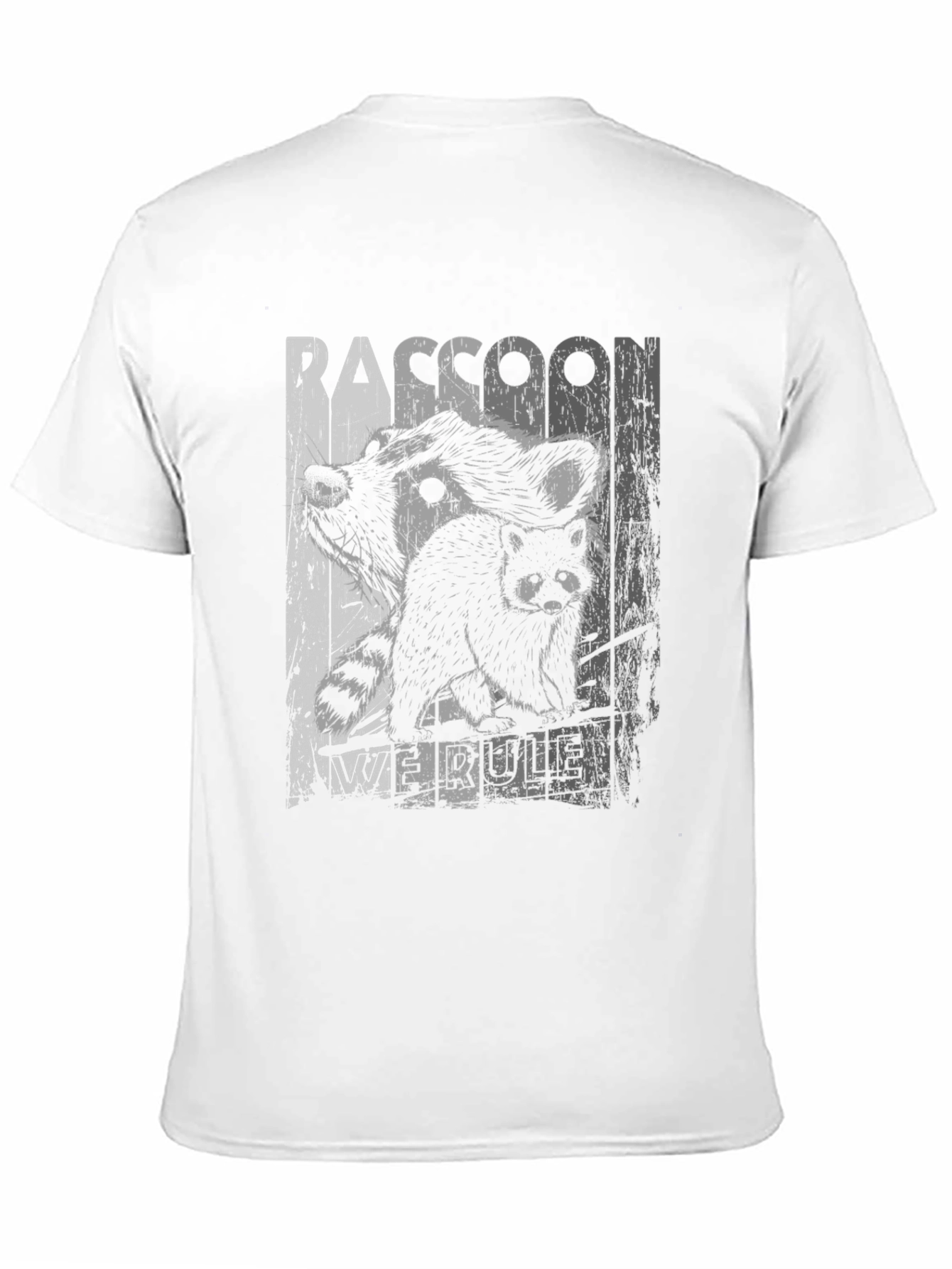 Raccoon We Rule Graphic T-Shirt - Black