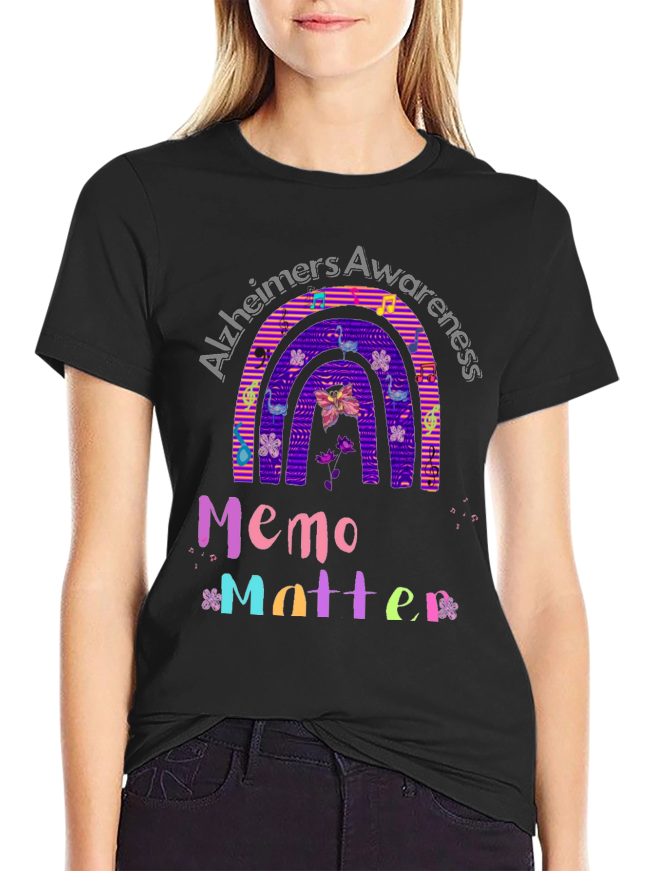 Alzheimers Awareness Memo Matter Graphic Tee