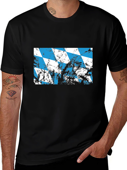 Mens Bavarian Flag Graphic T-Shirt