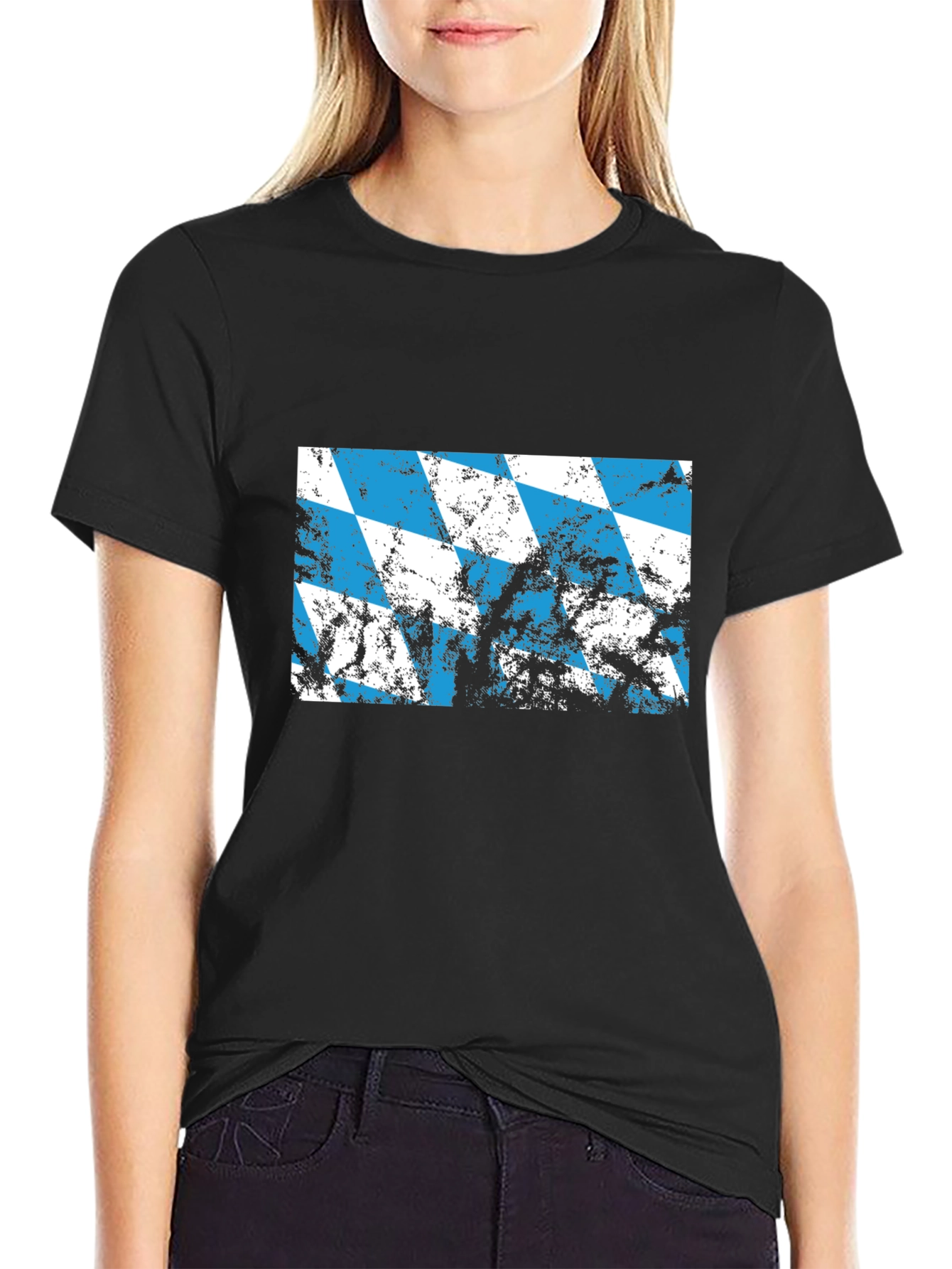Mens Bavarian Flag Graphic T-Shirt