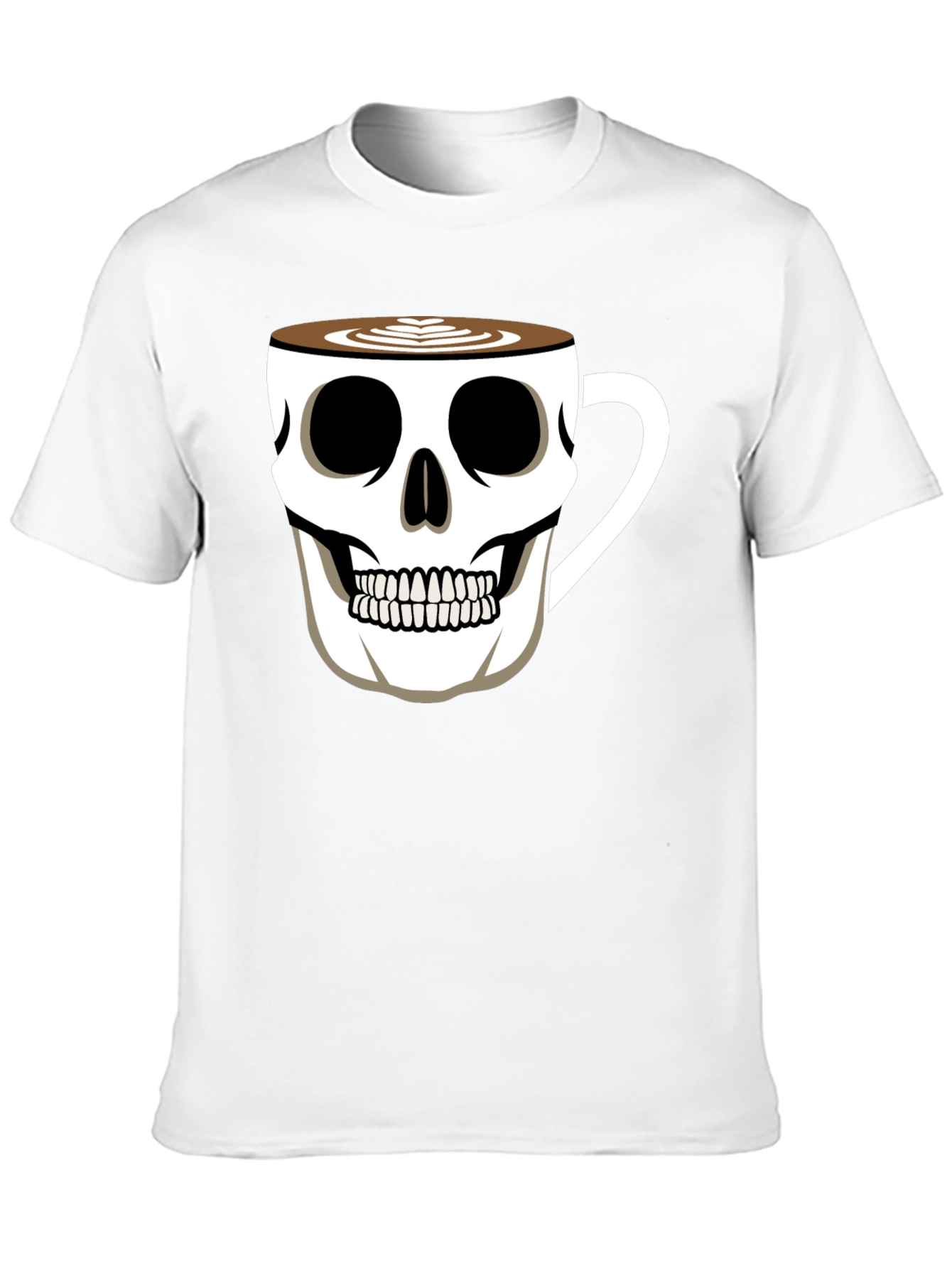 Skull Coffee Cup T-Shirt - Black Graphic Tee