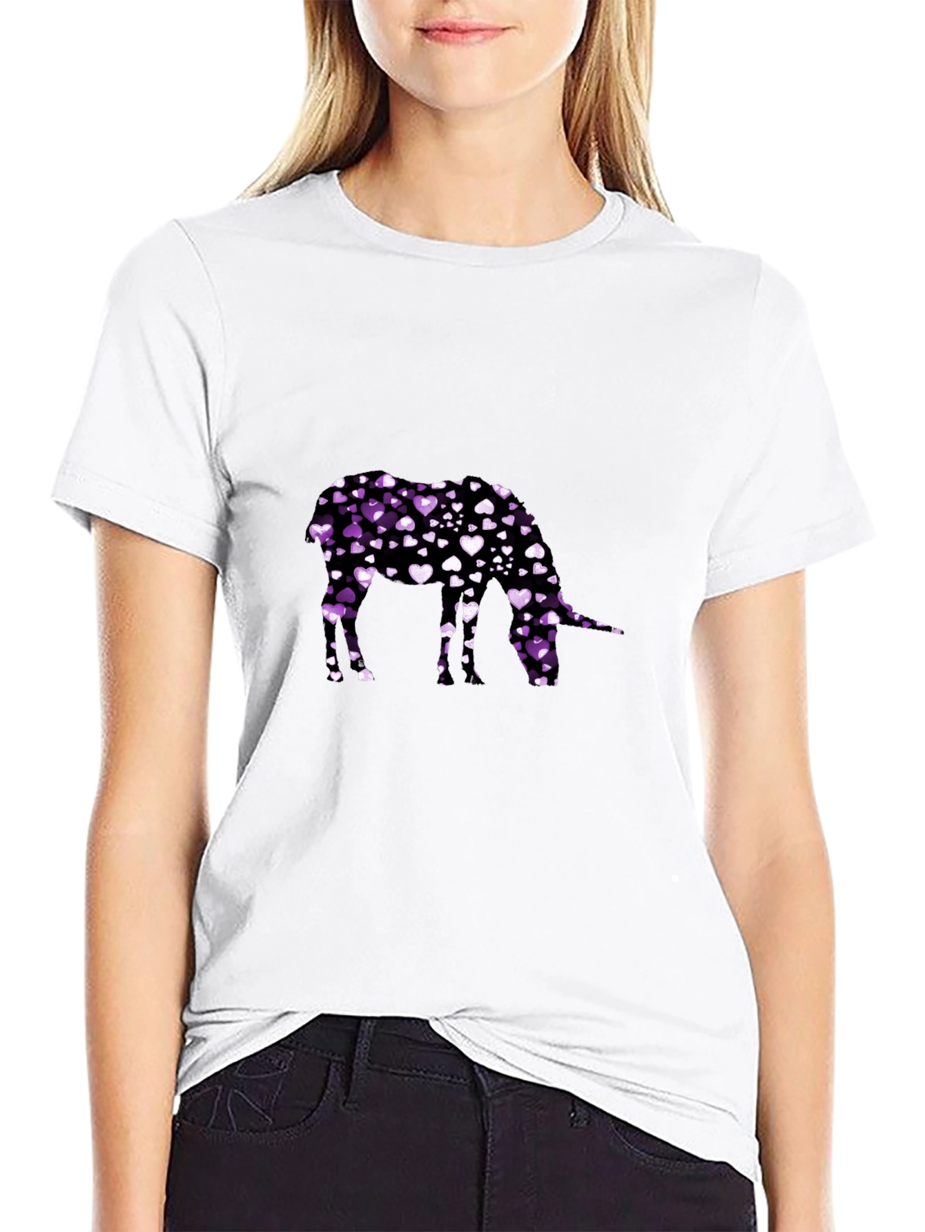 Heart Donkey Graphic Tee - Black