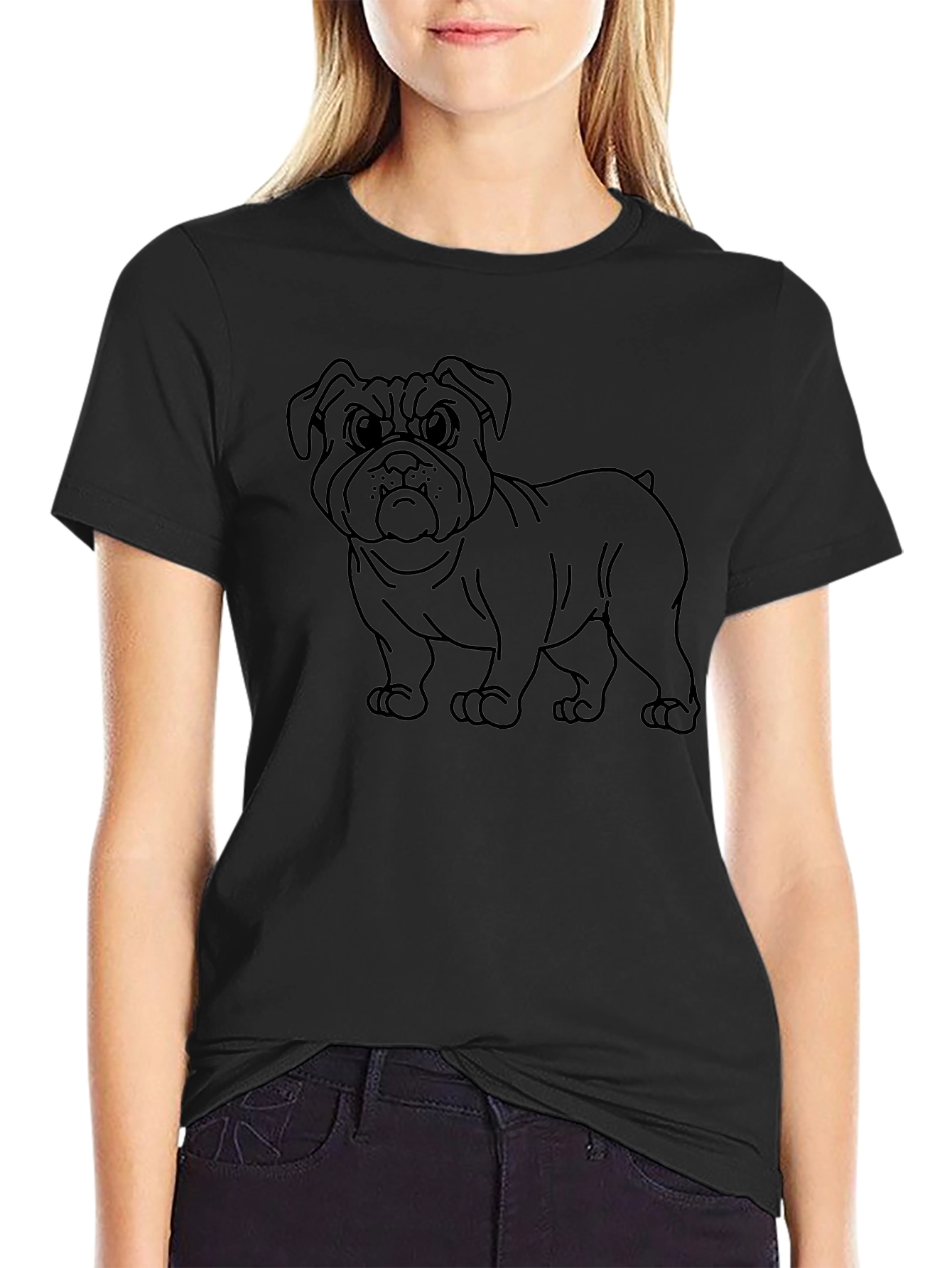Bulldog Graphic Tee - Mens Black T-Shirt