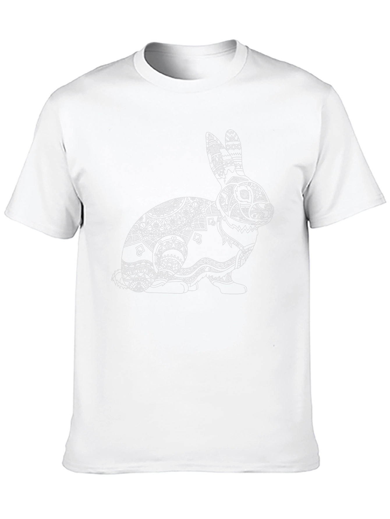 Rabbit Mandala Graphic Tee - Black