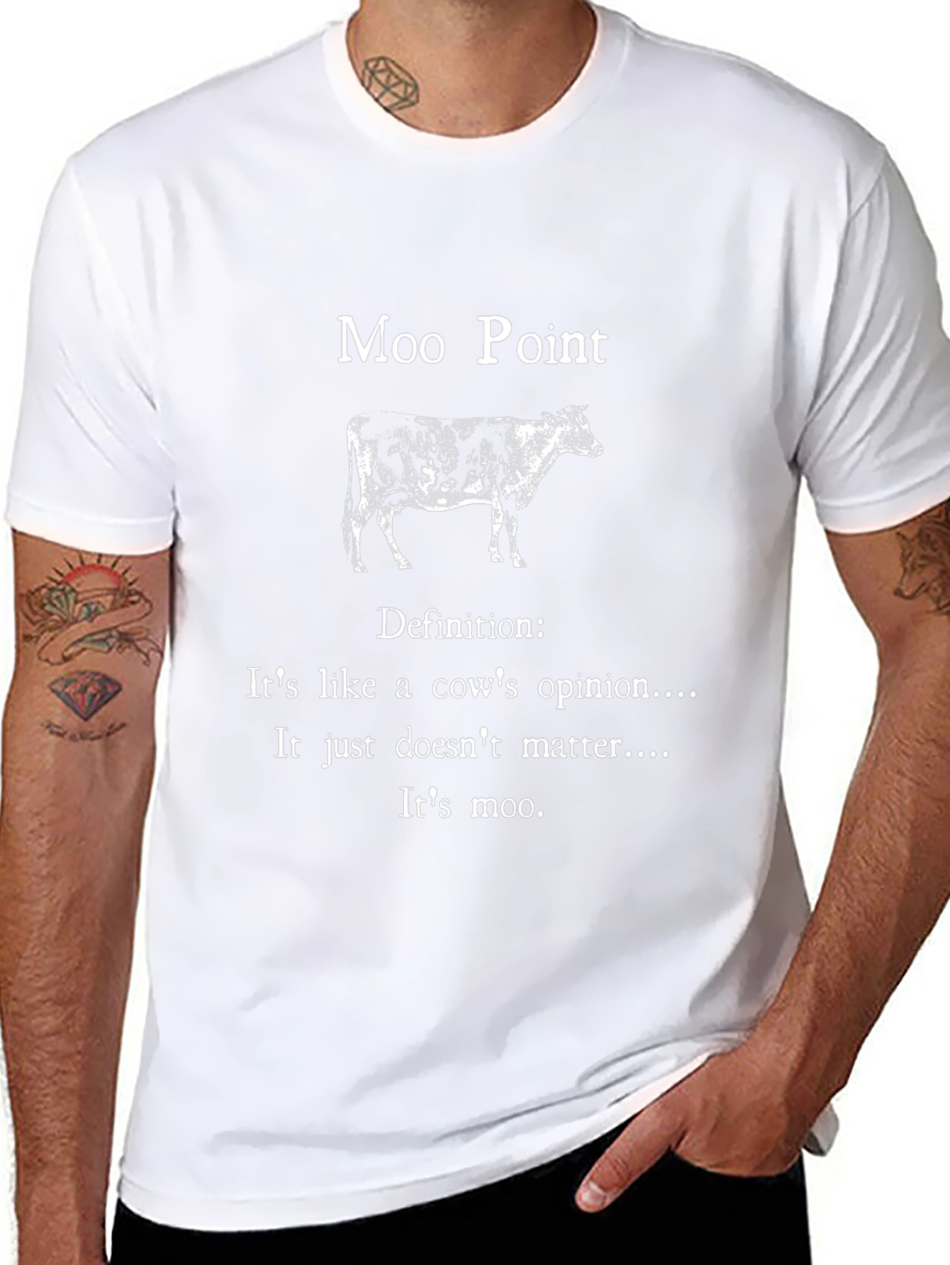 Moo Point T-Shirt - Funny Cow Opinion Tee