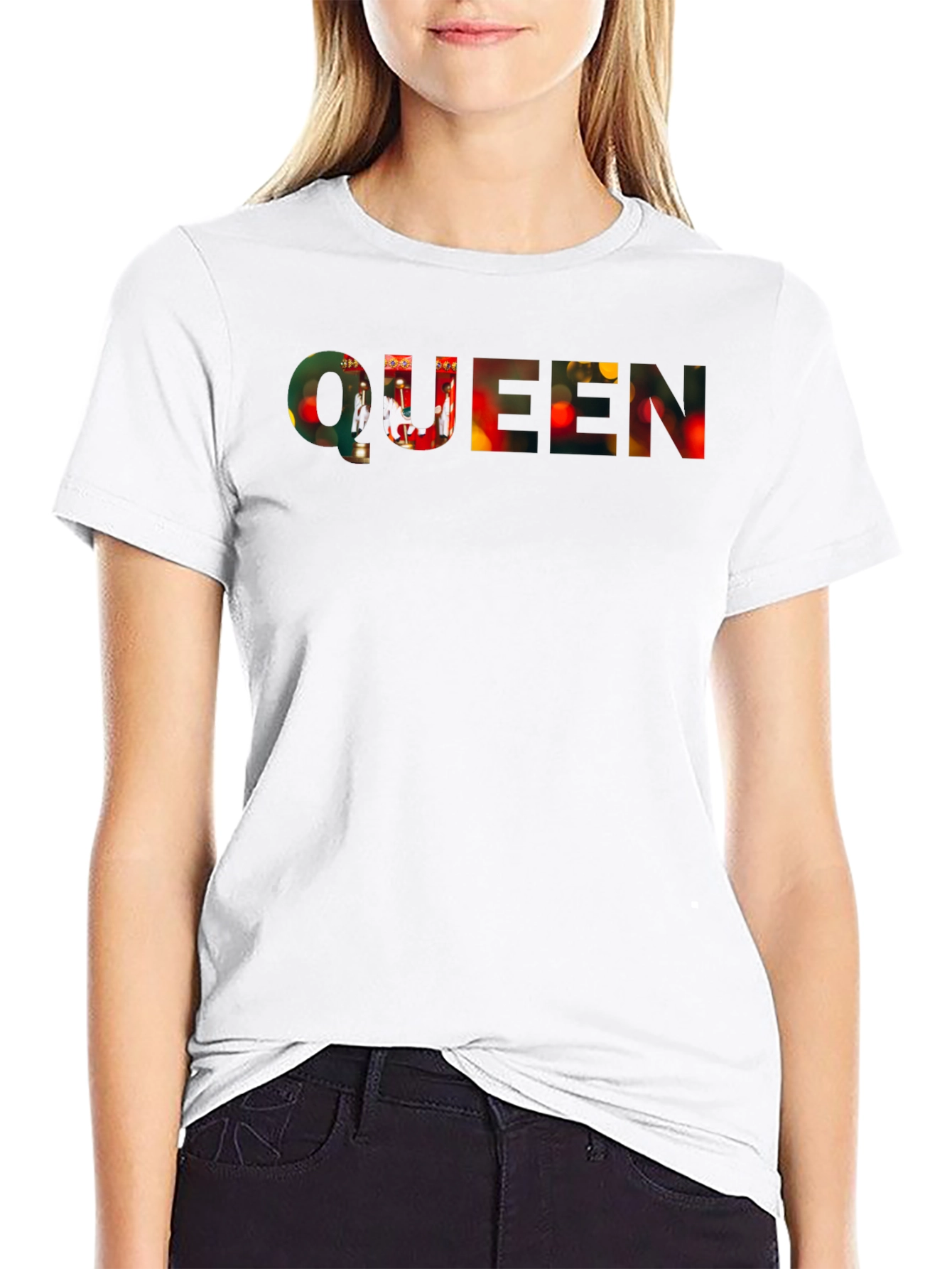 Queen Band T-Shirt - Black Crew Neck Tee