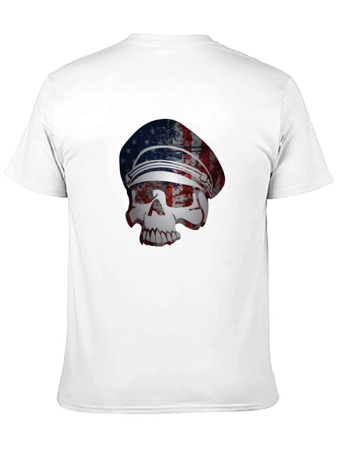 American Flag Skull Graphic T-Shirt