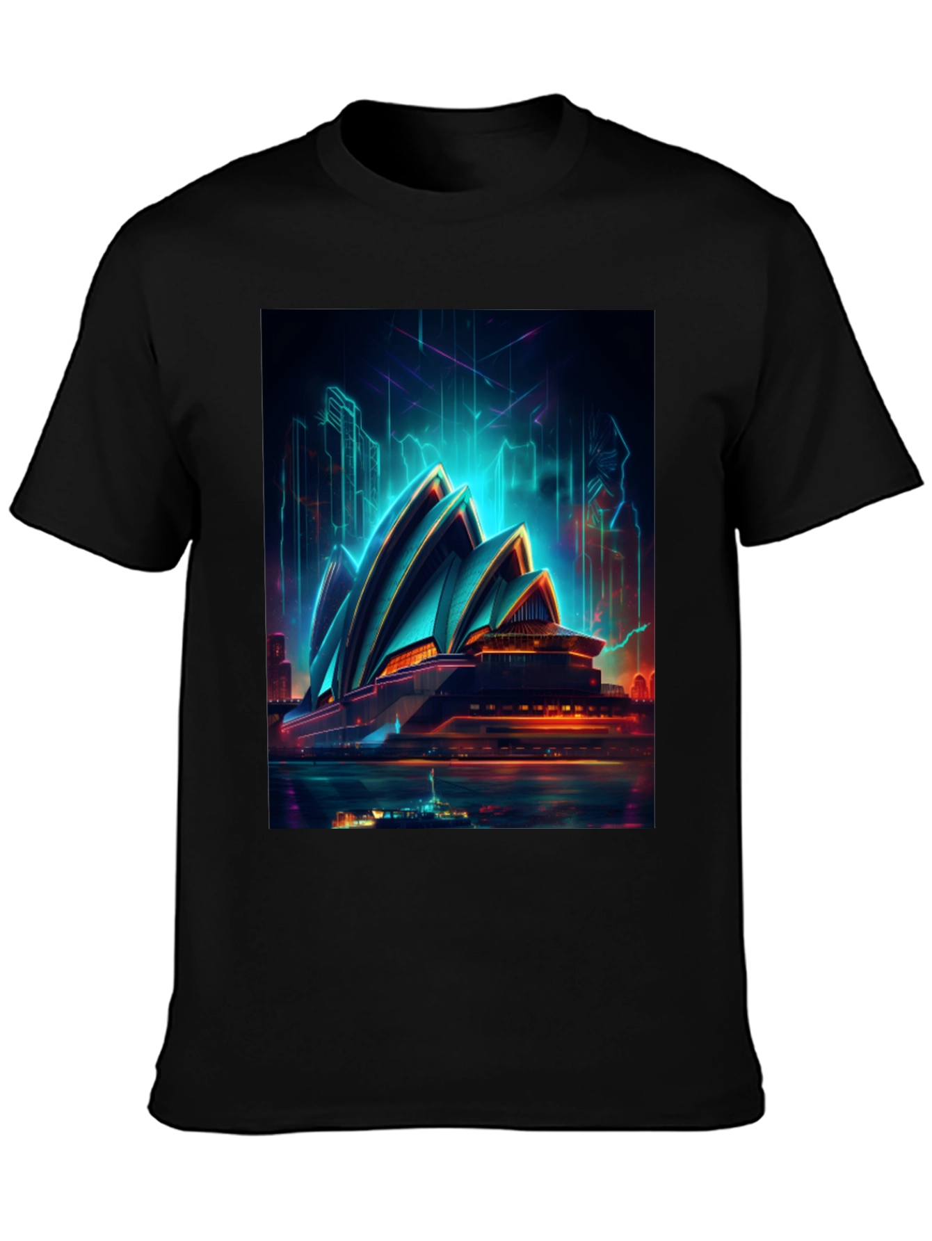 Sydney Opera House Graphic Tee - Modern Cityscape Art