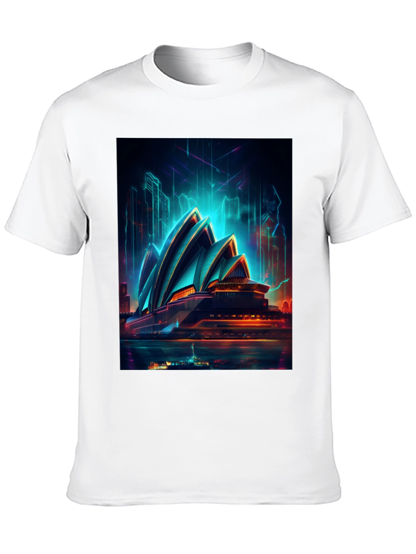 Sydney Opera House Graphic Tee - Modern Cityscape Art