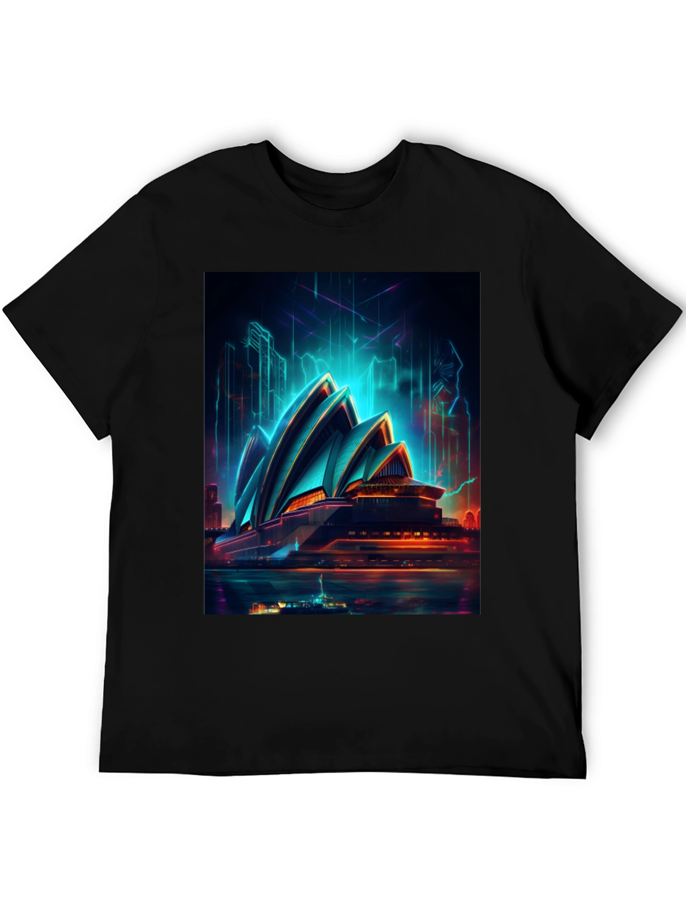 Sydney Opera House Graphic Tee - Modern Cityscape Art