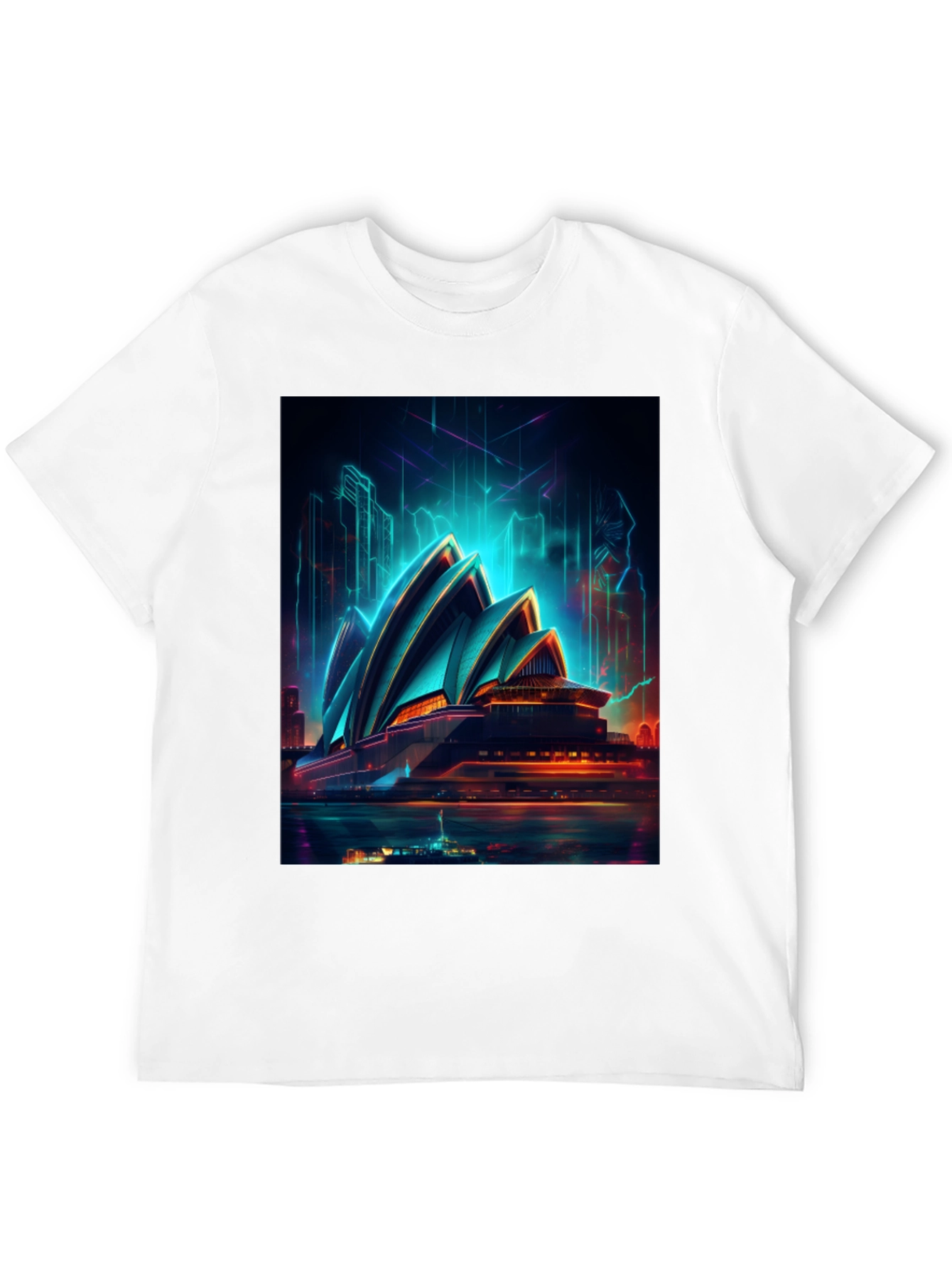 Sydney Opera House Graphic Tee - Modern Cityscape Art
