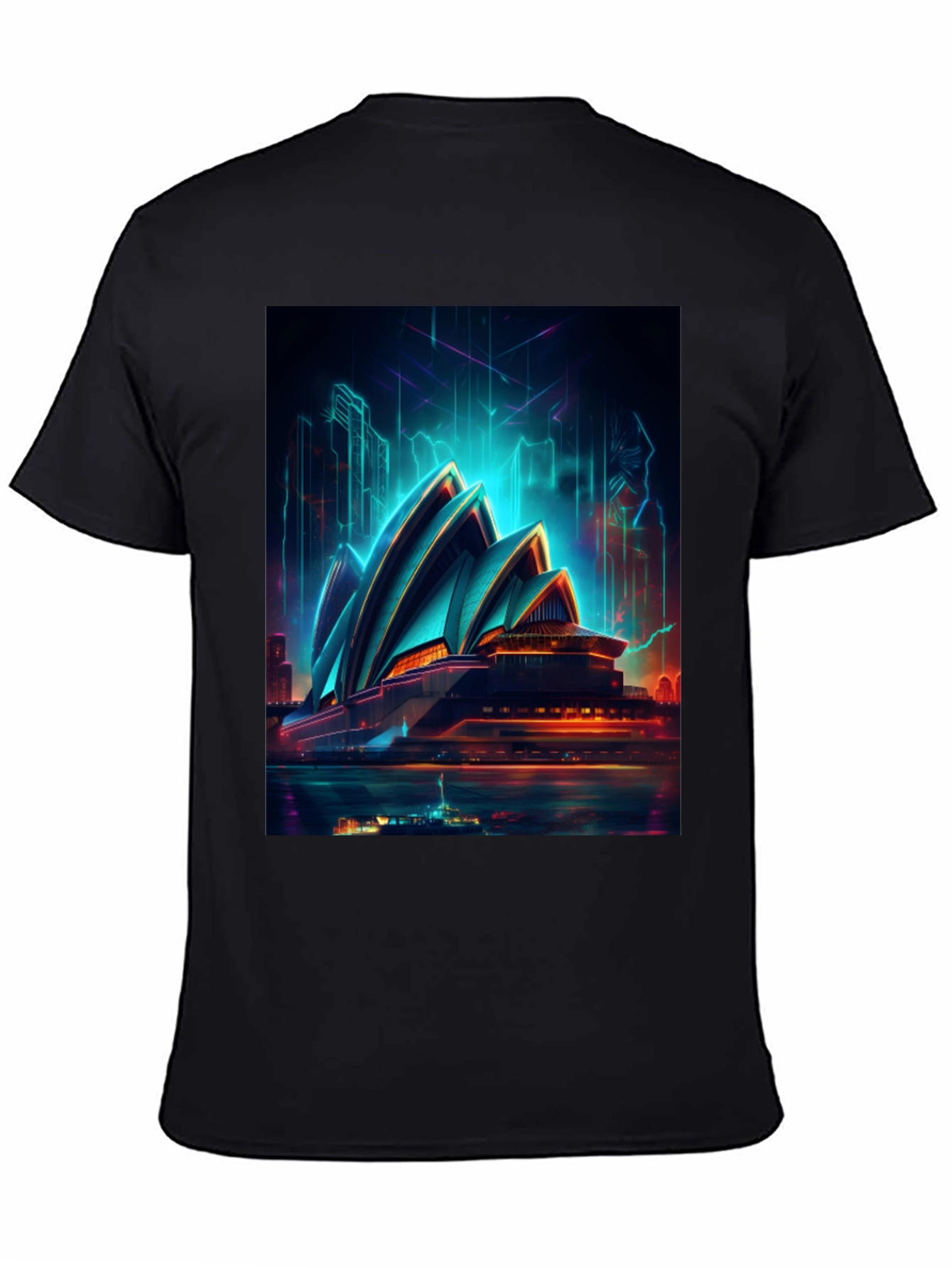 Sydney Opera House Graphic Tee - Modern Cityscape Art