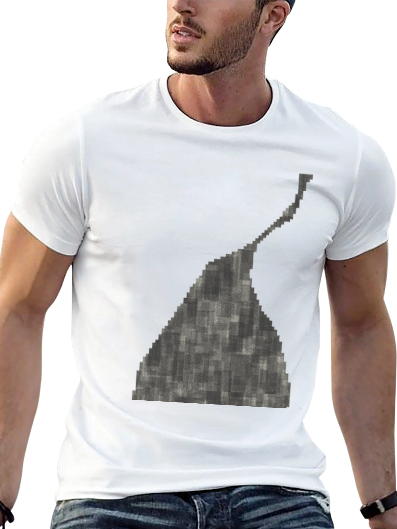 Pixelated Hersheys Kiss Black T-Shirt