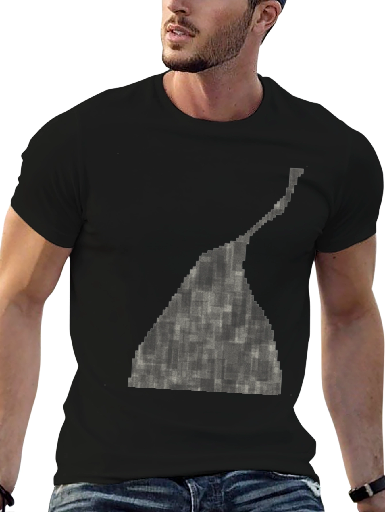 Pixelated Hersheys Kiss Black T-Shirt