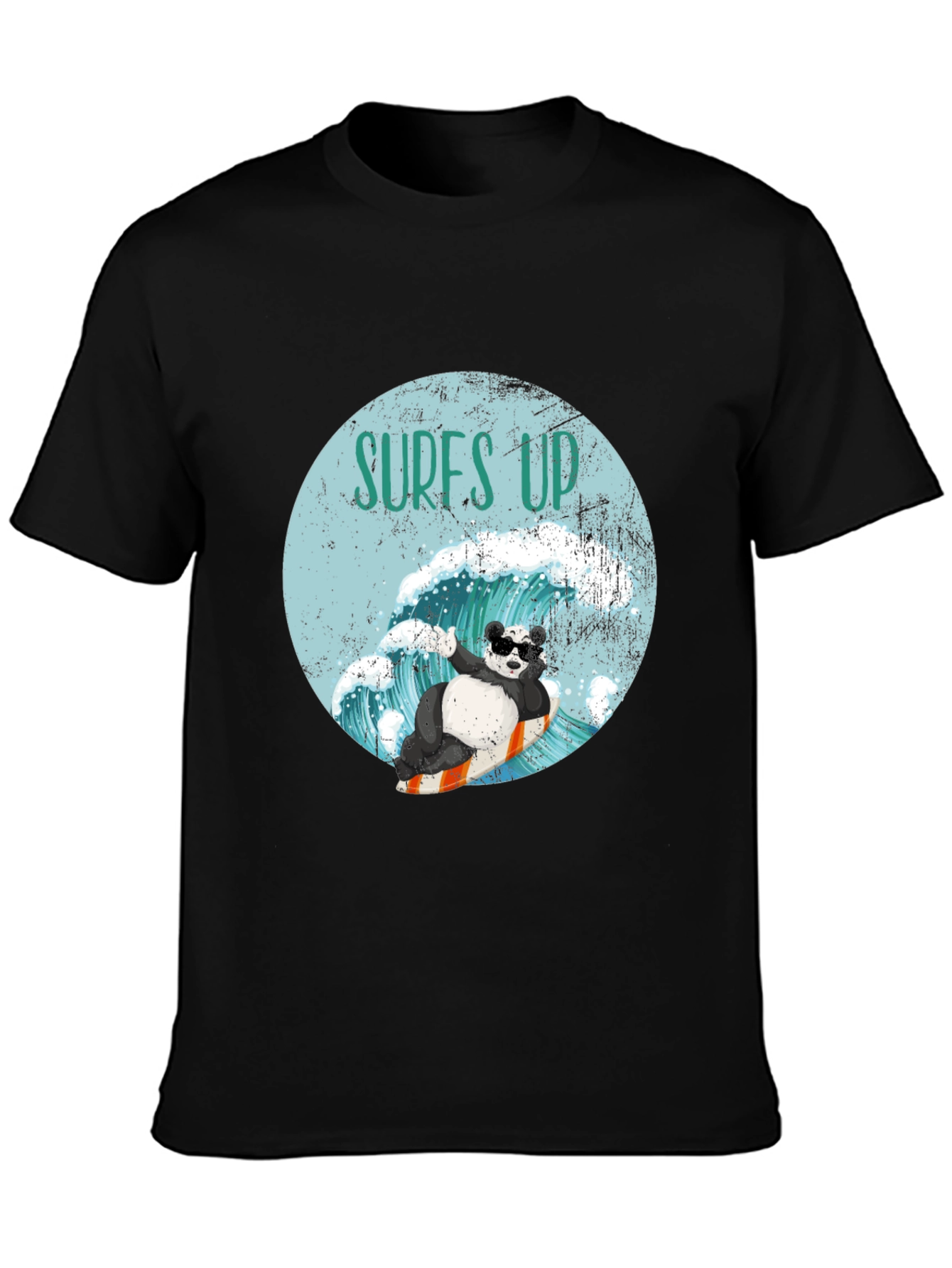 Surfing Panda Graphic Tee - Cool Wave Design