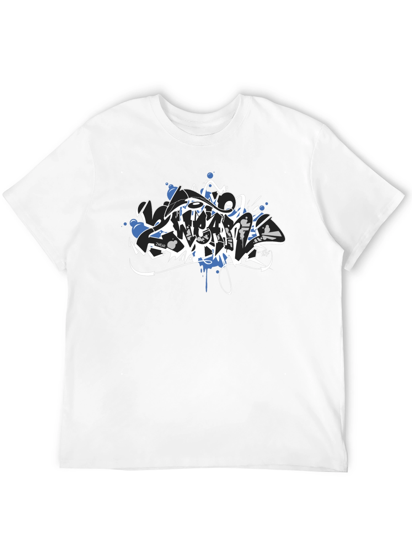 Black Tee with Graffiti Style Graphic
