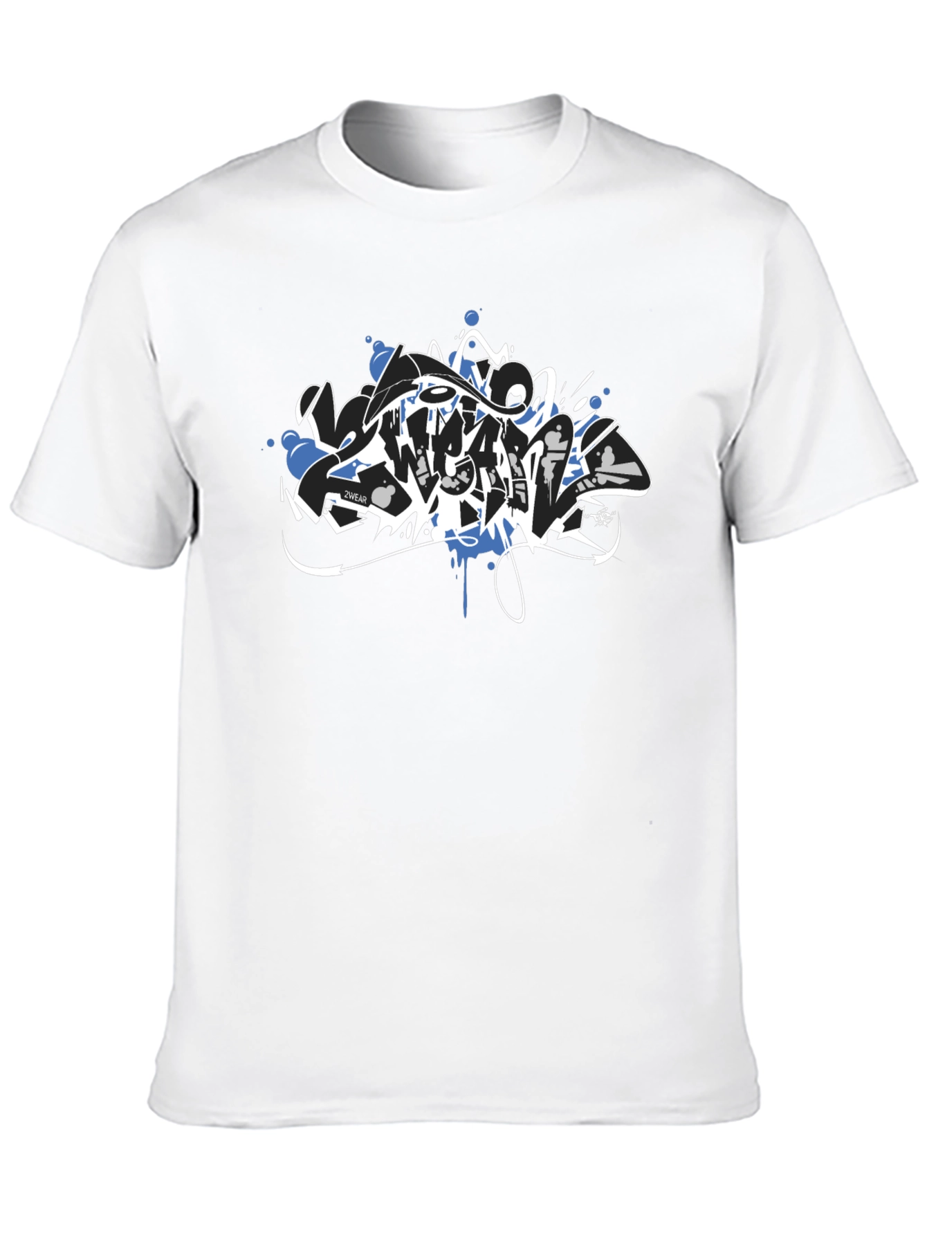 Black Tee with Graffiti Style Graphic