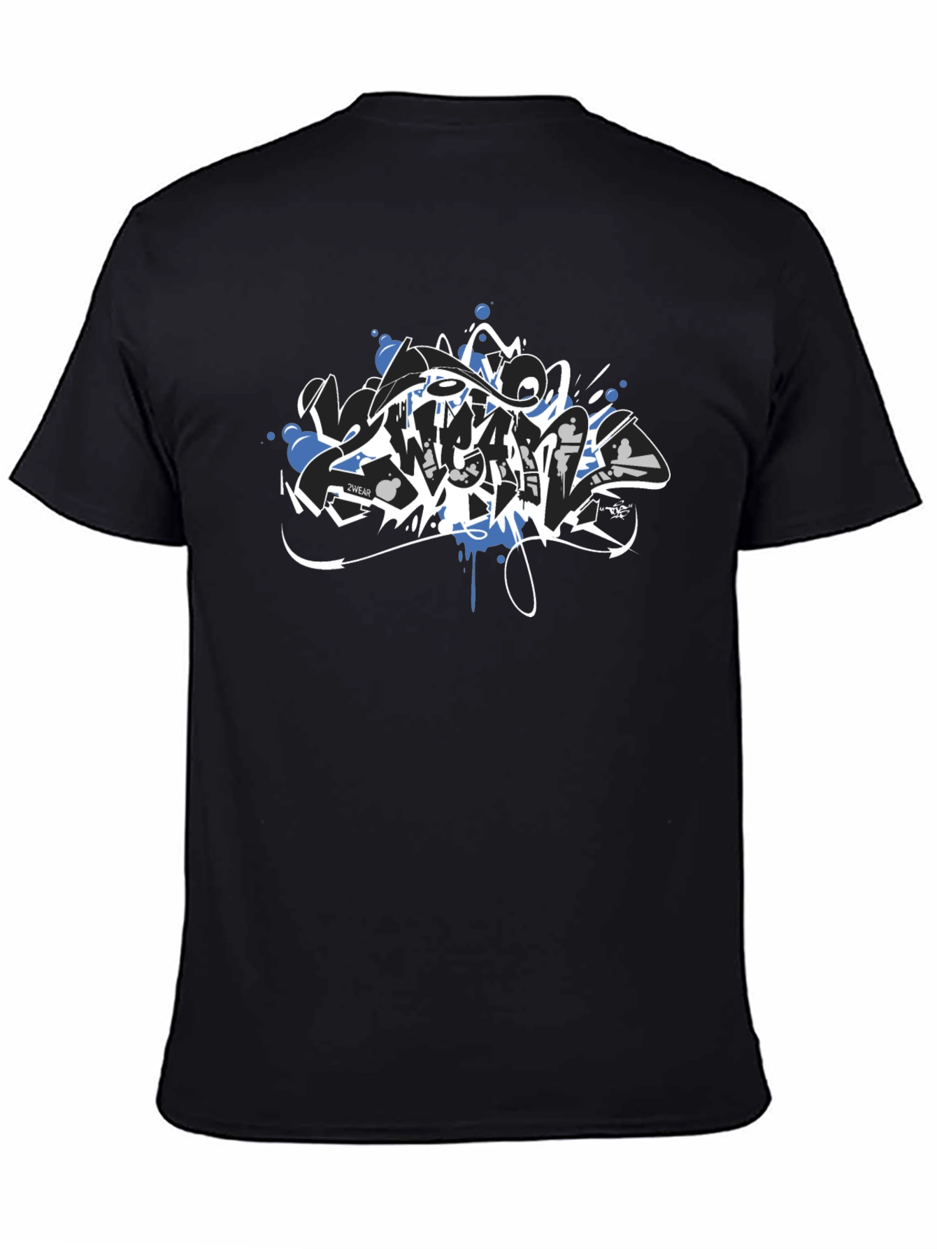 Black Tee with Graffiti Style Graphic