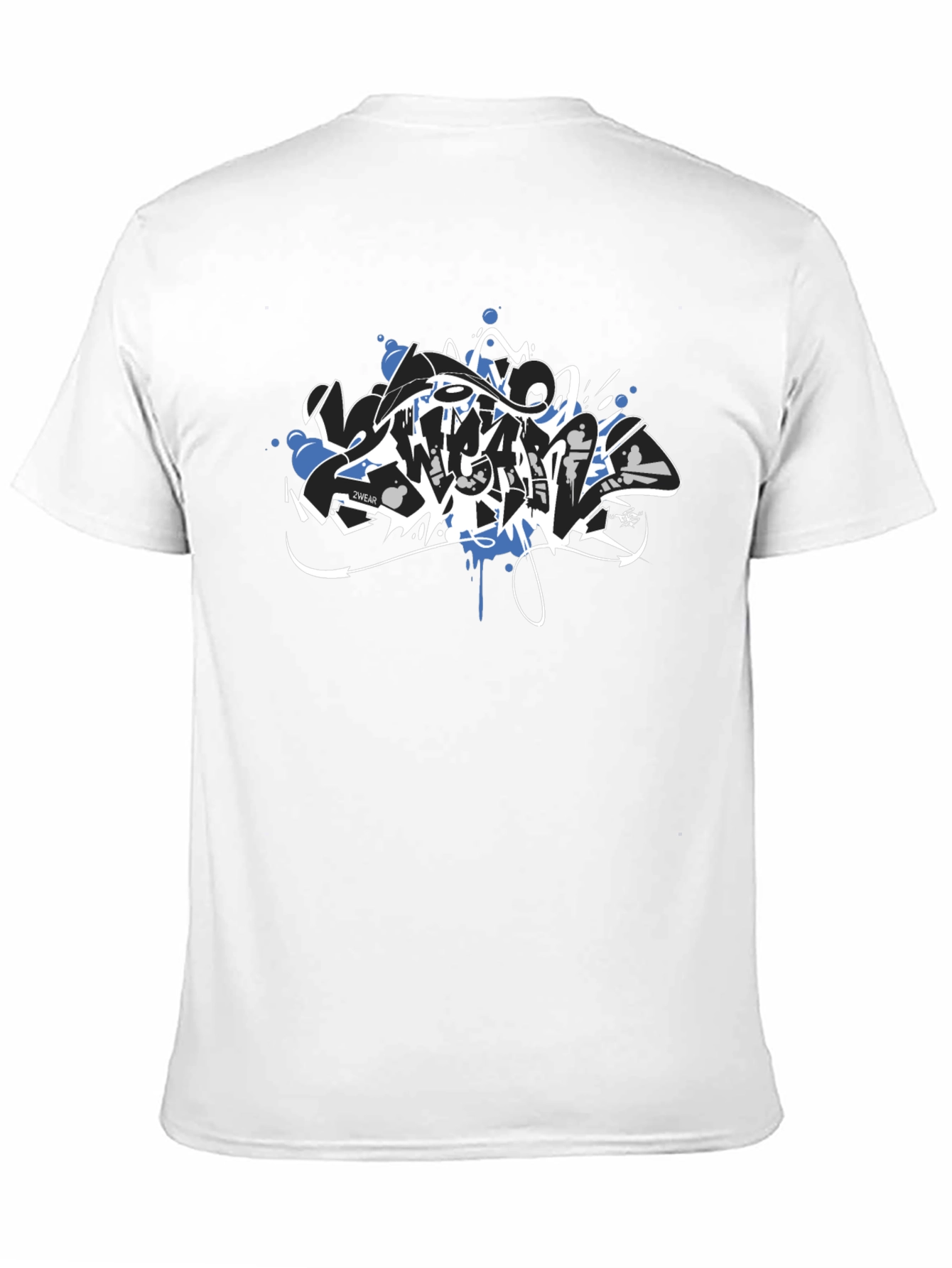 Black Tee with Graffiti Style Graphic