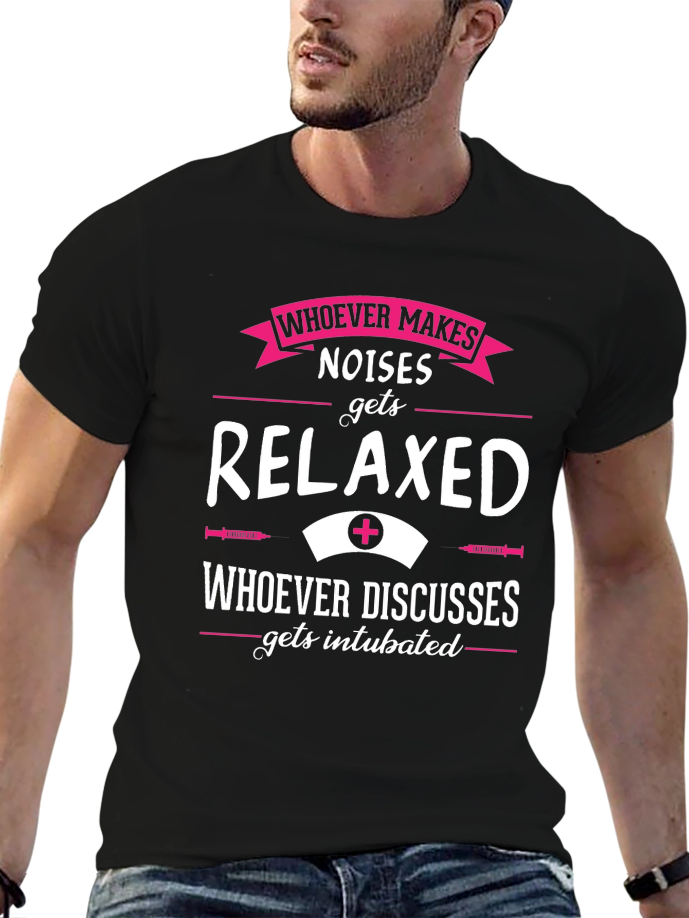 Relaxed or Intubated Funny Nurse T-Shirt